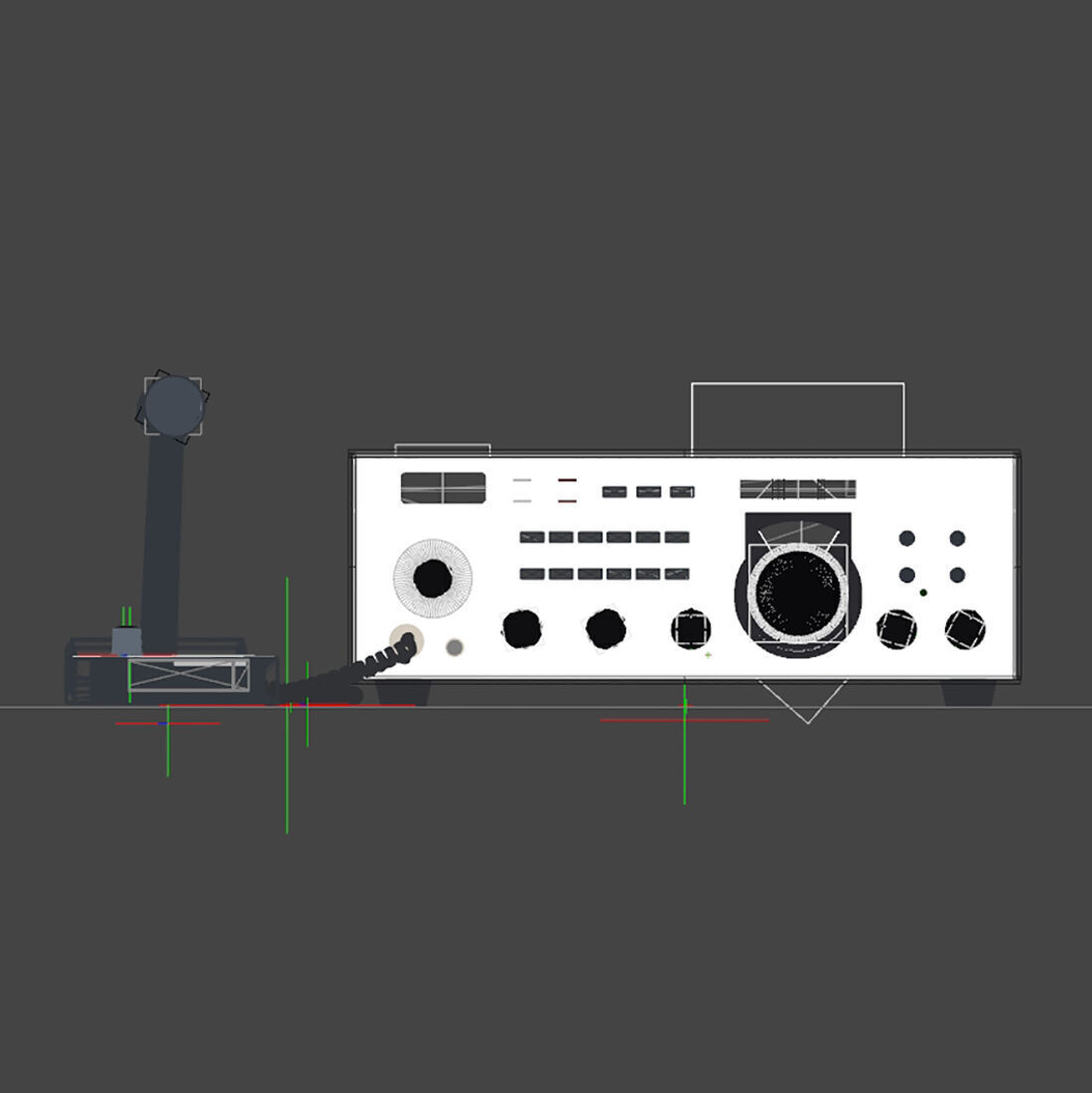 Drake R7 CB-HAM Radio 3D model_8