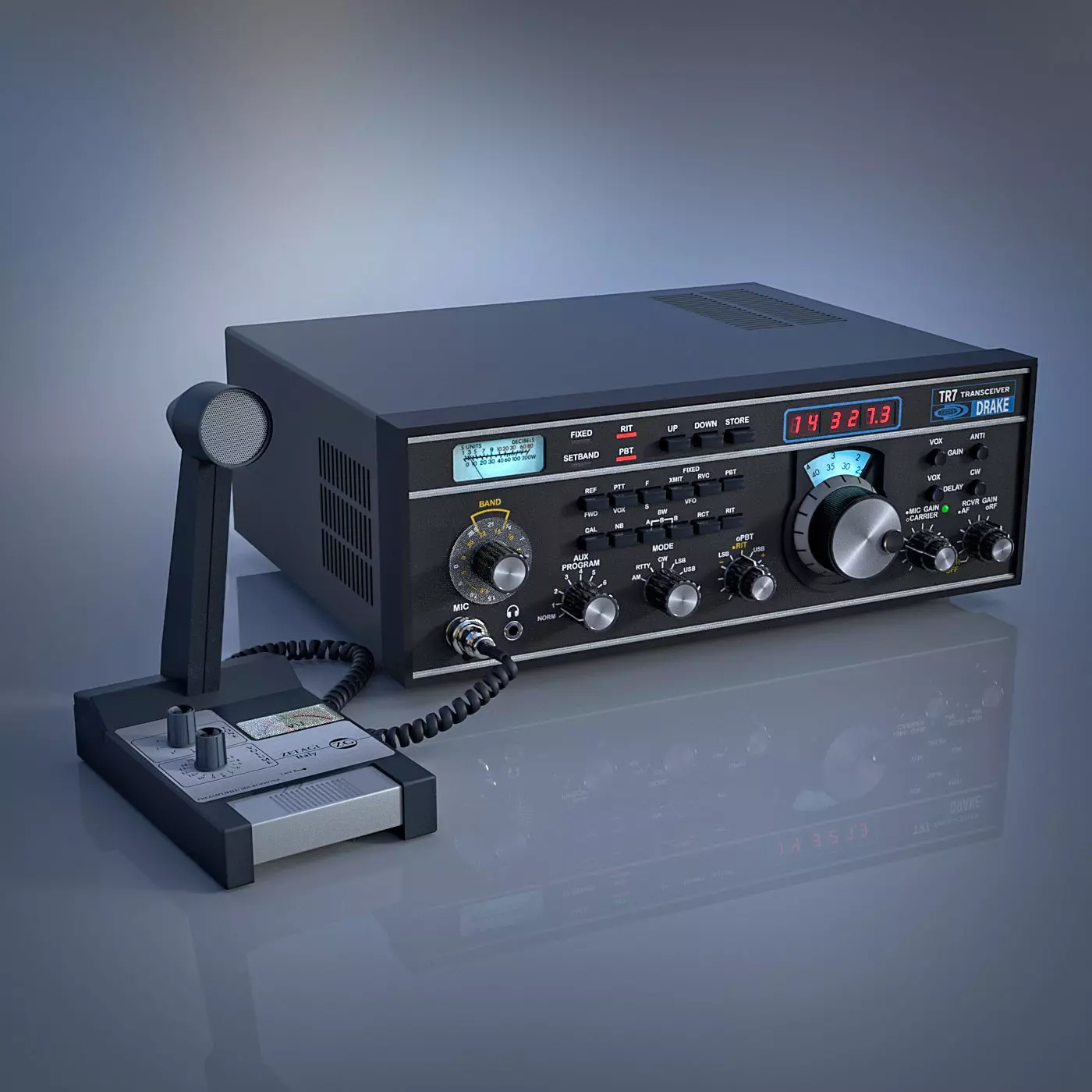 Drake R7 CB-HAM Radio 3D model_0