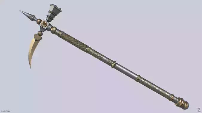 Crowbill Low-poly 3D model