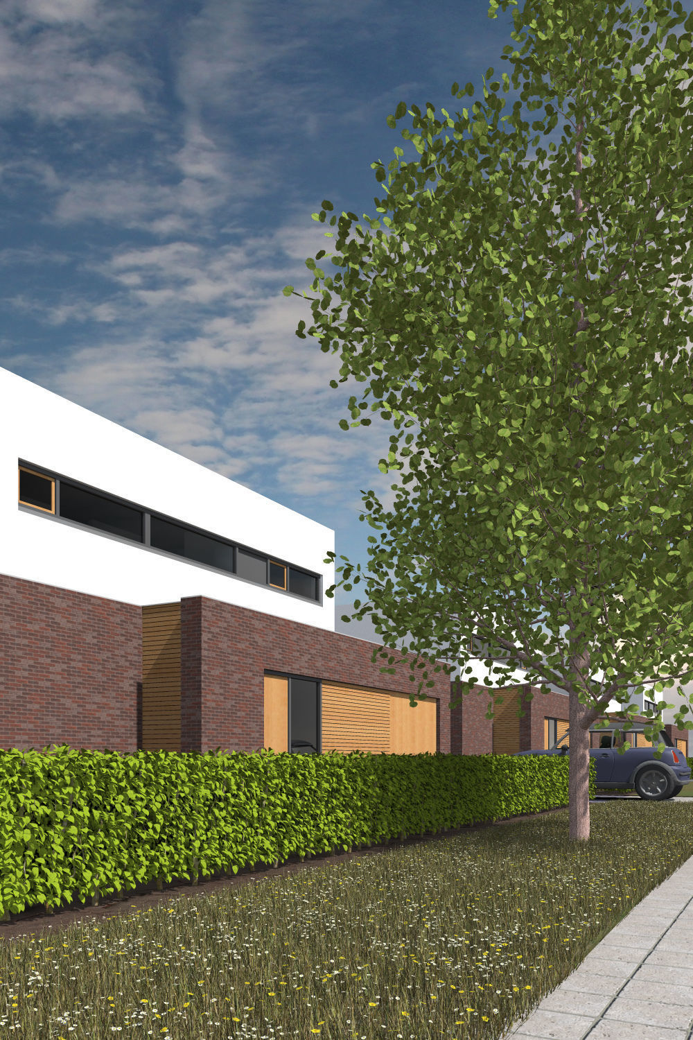 hedge system 3D model_1