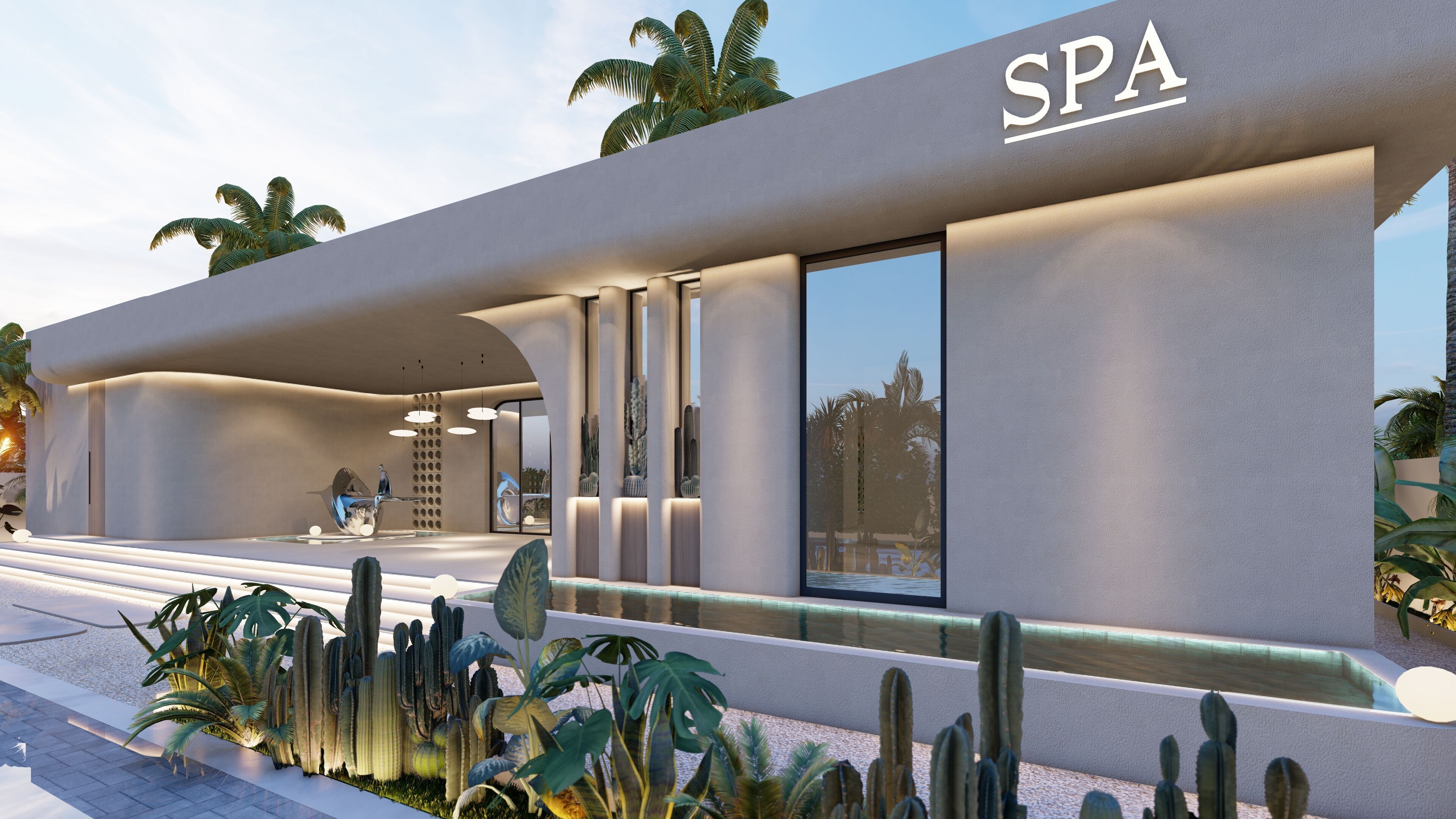 Modern SPA sketchup  3D model_2