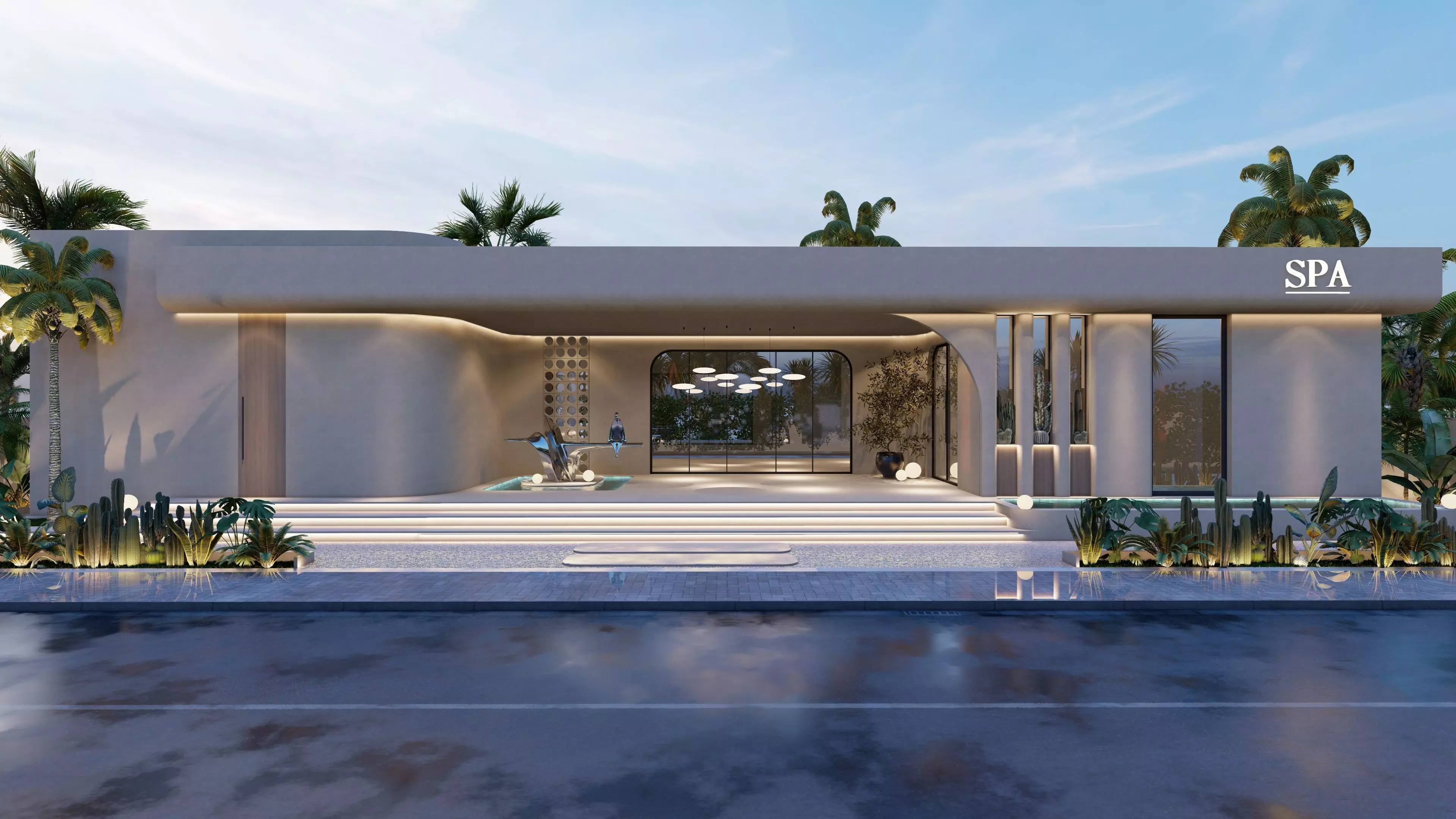 Modern SPA sketchup  3D model_0