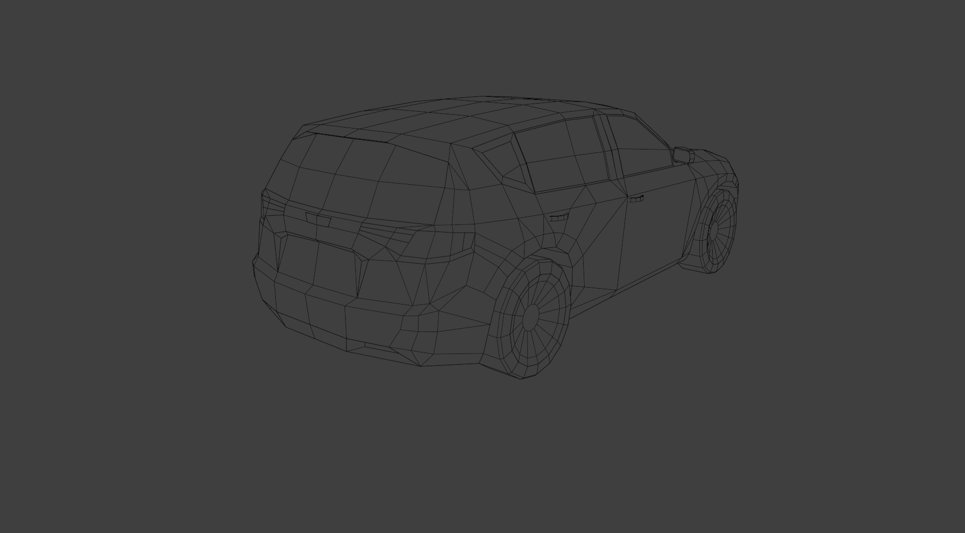 Low Poly Modern Generic Crossover SUV Low-poly 3D model_9