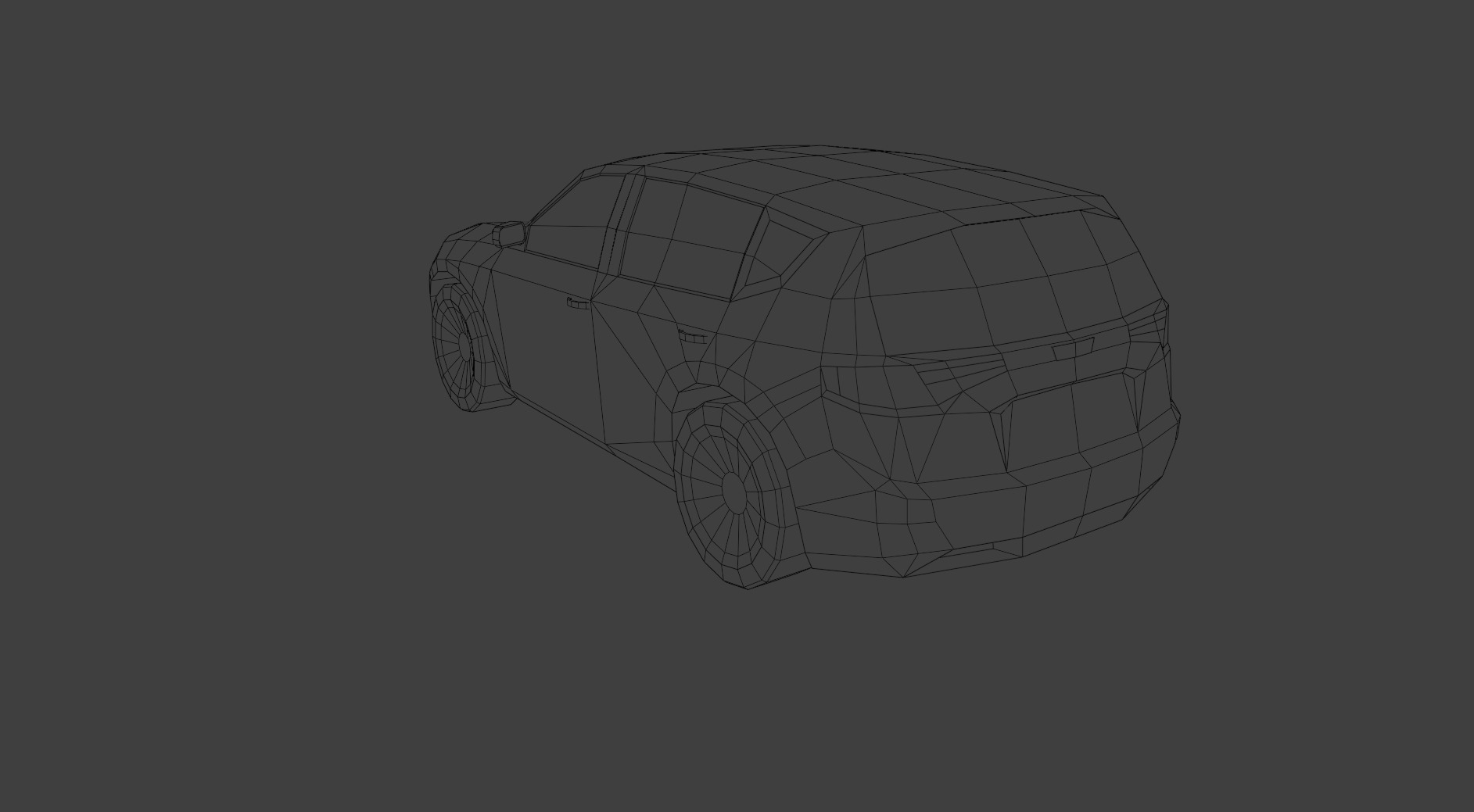 Low Poly Modern Generic Crossover SUV Low-poly 3D model_7