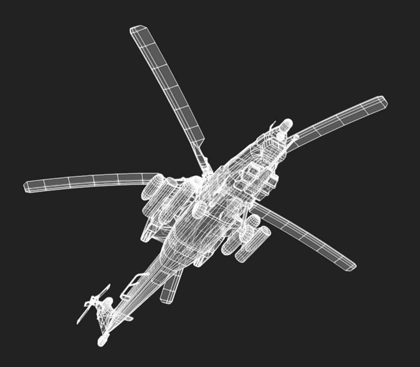 Mil Mi-28 Low-poly 3D model_15