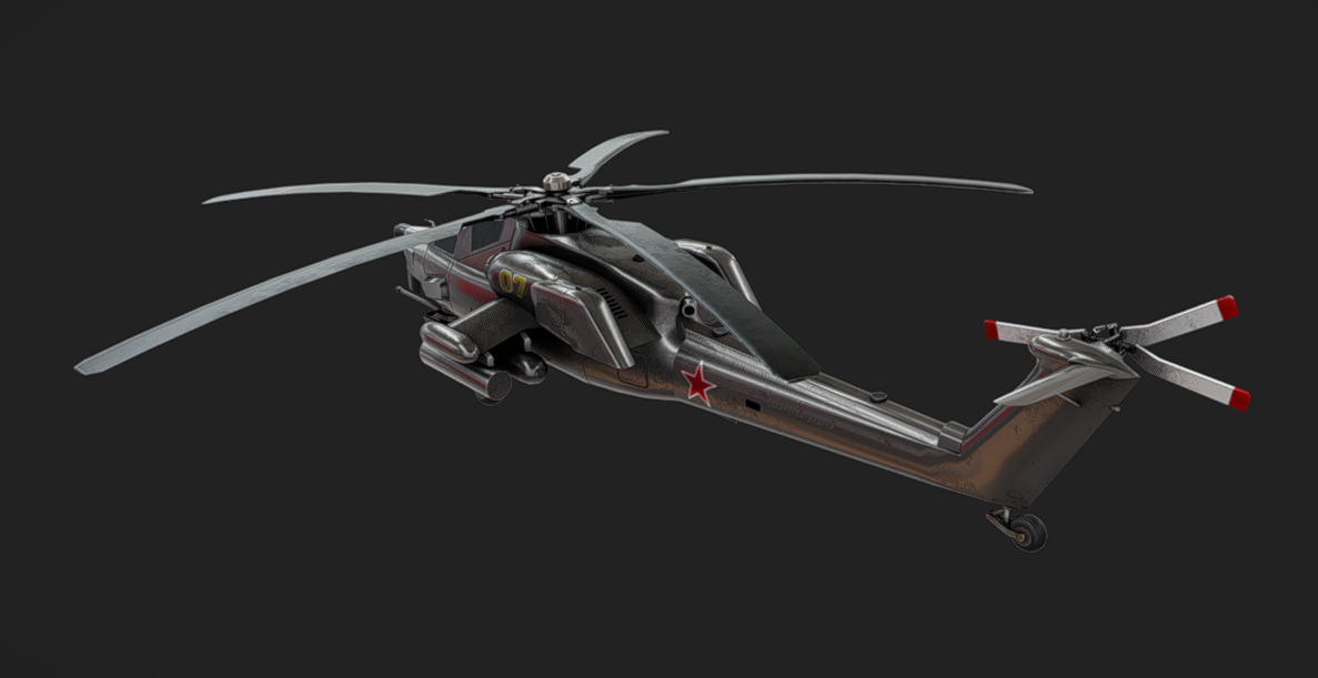Mil Mi-28 Low-poly 3D model_5