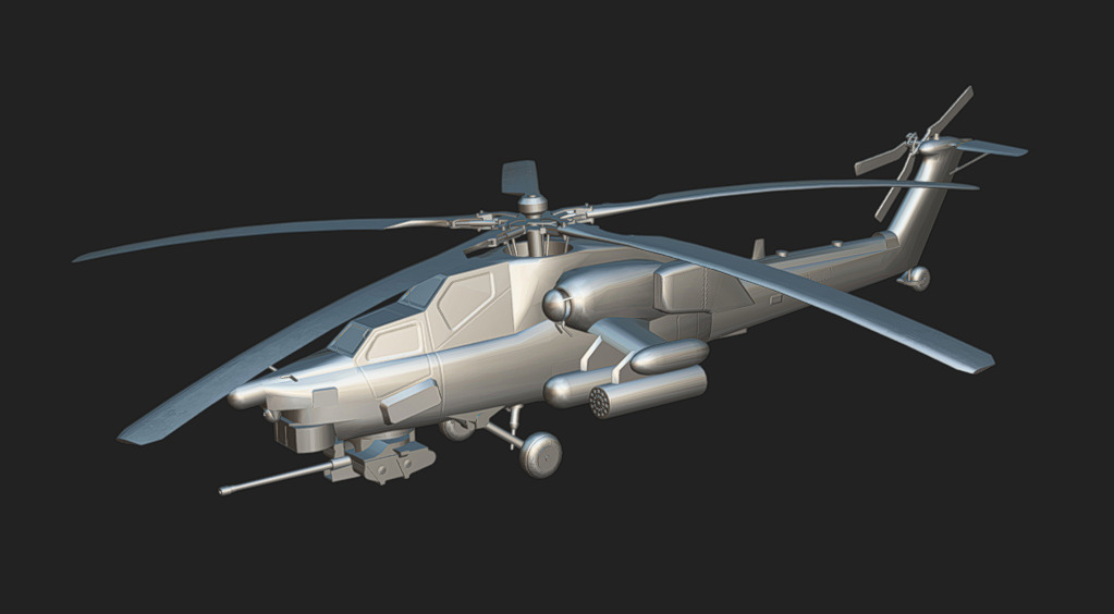 Mil Mi-28 Low-poly 3D model_13