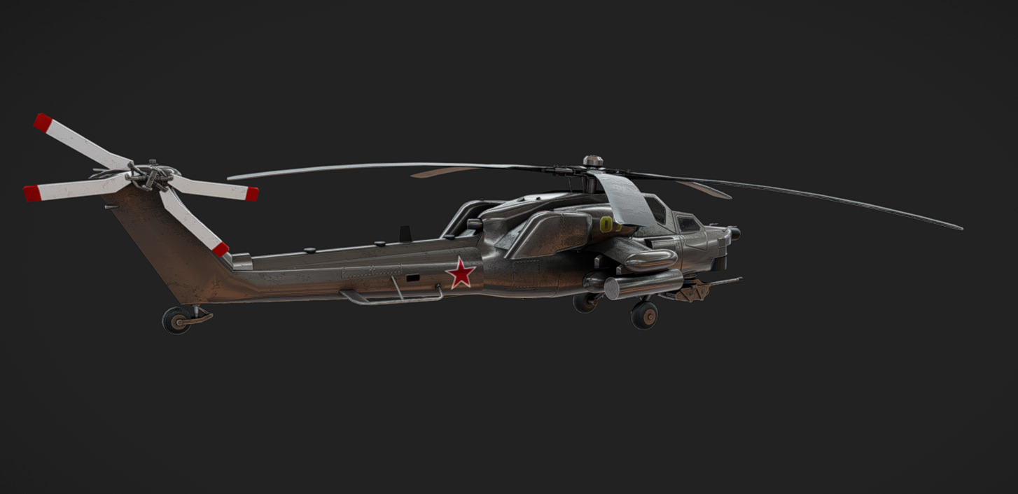 Mil Mi-28 Low-poly 3D model_3