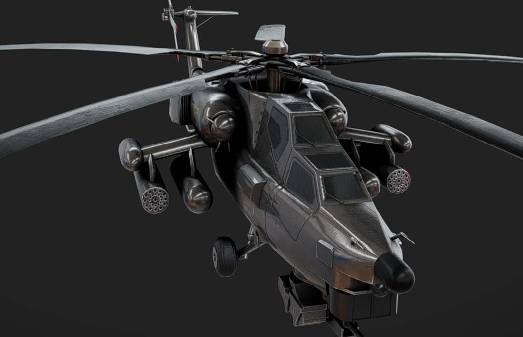Mil Mi-28 Low-poly 3D model_9