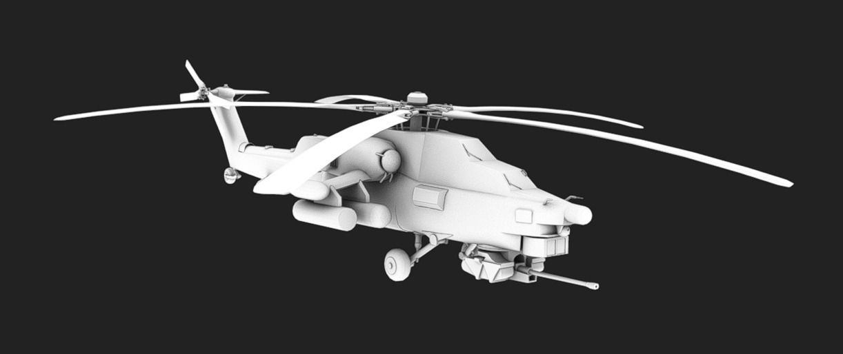 Mil Mi-28 Low-poly 3D model_12