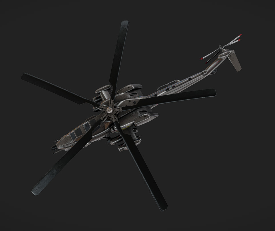 Mil Mi-28 Low-poly 3D model_8