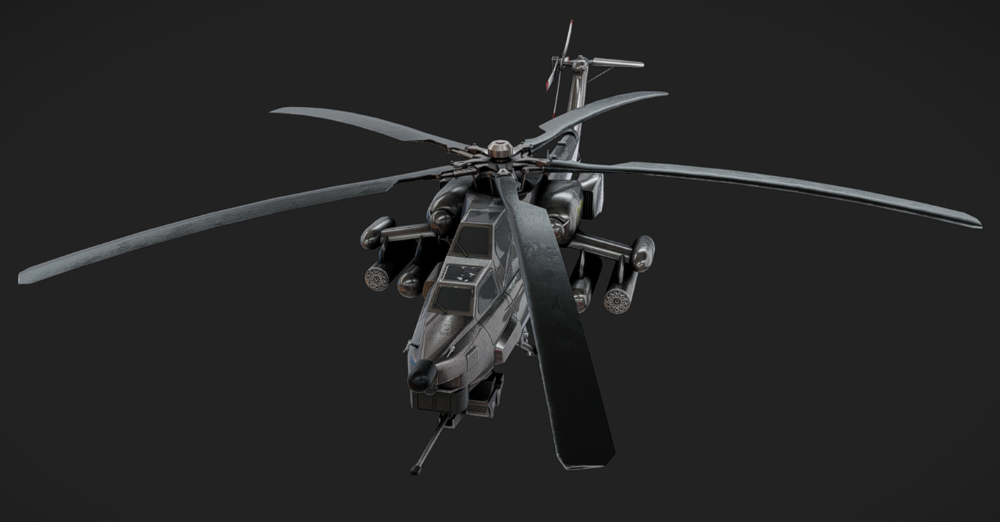 Mil Mi-28 Low-poly 3D model_1