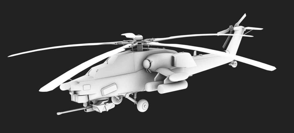Mil Mi-28 Low-poly 3D model_11