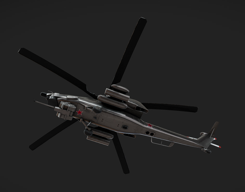 Mil Mi-28 Low-poly 3D model_7