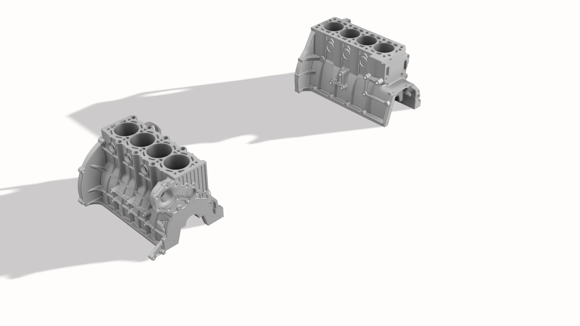 Chevette block engine 1973 and generic block 3D print model_4