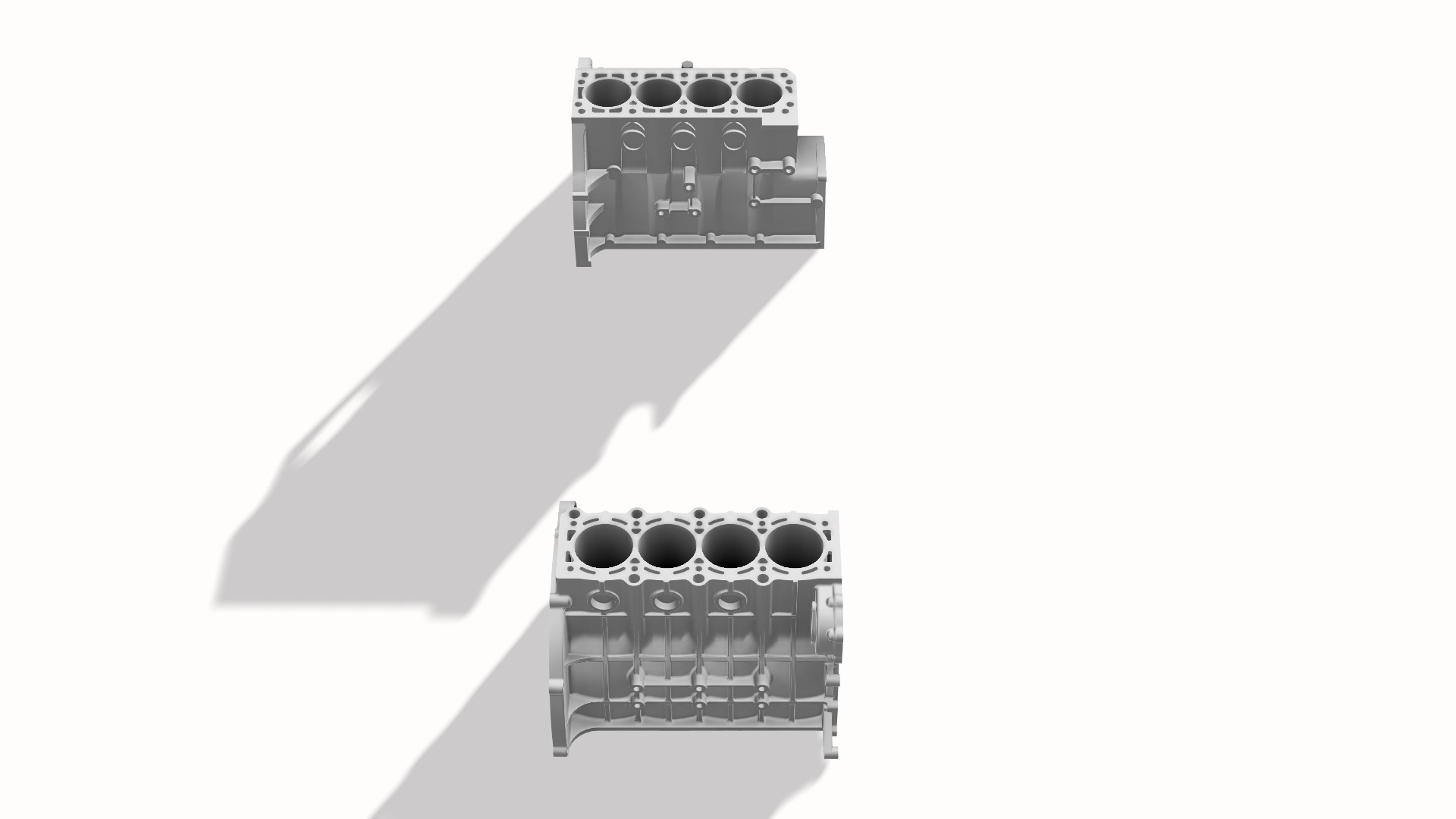 Chevette block engine 1973 and generic block 3D print model_3