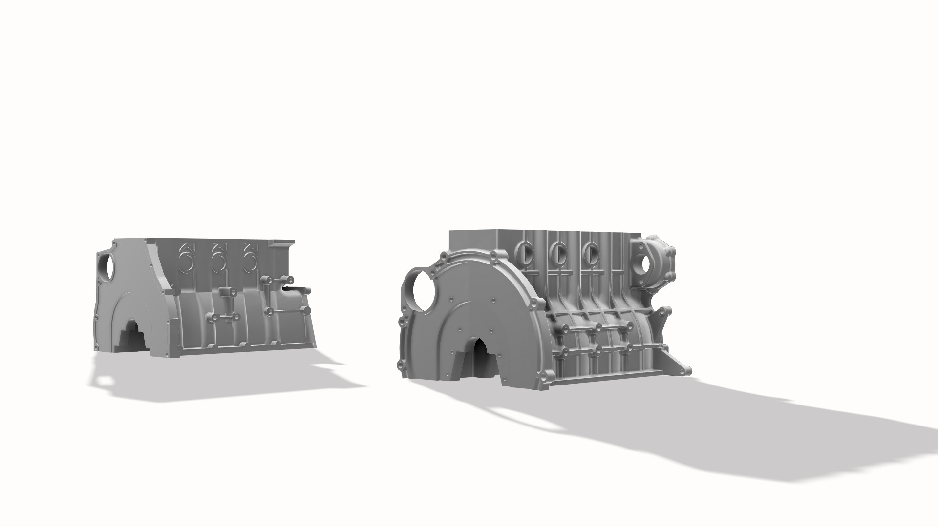 Chevette block engine 1973 and generic block 3D print model_2