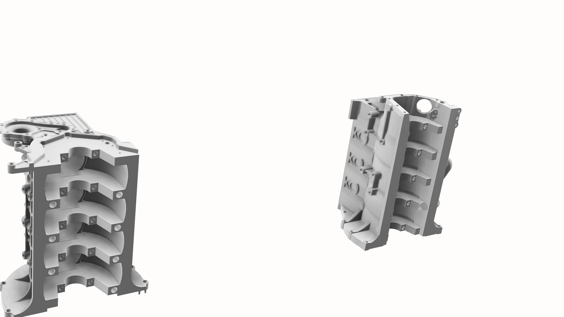 Chevette block engine 1973 and generic block 3D print model_6