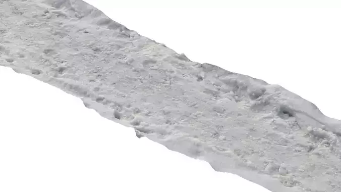 Snow 14 footprints PBR Low-poly 3D model