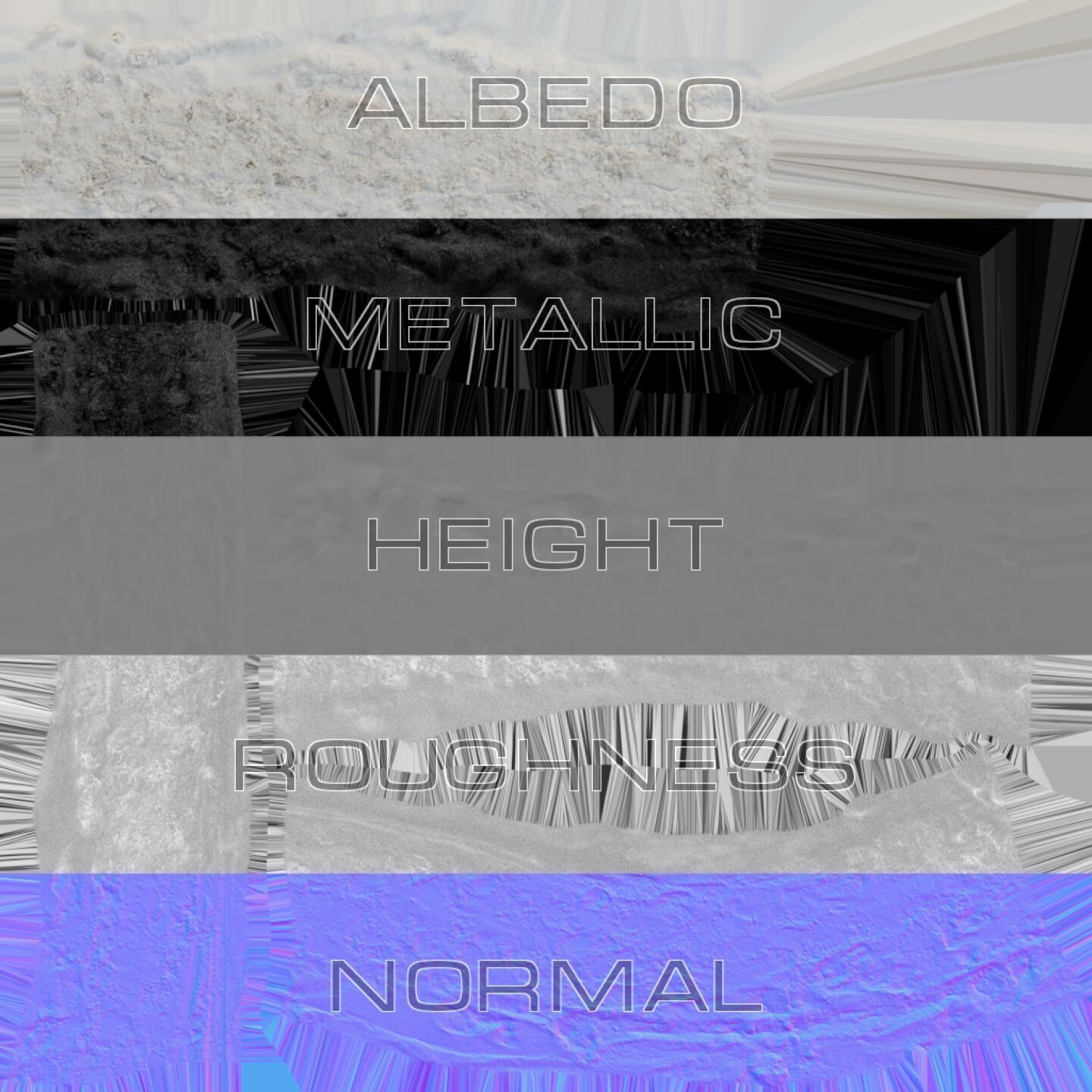 Snow 14 footprints PBR Low-poly 3D model_3