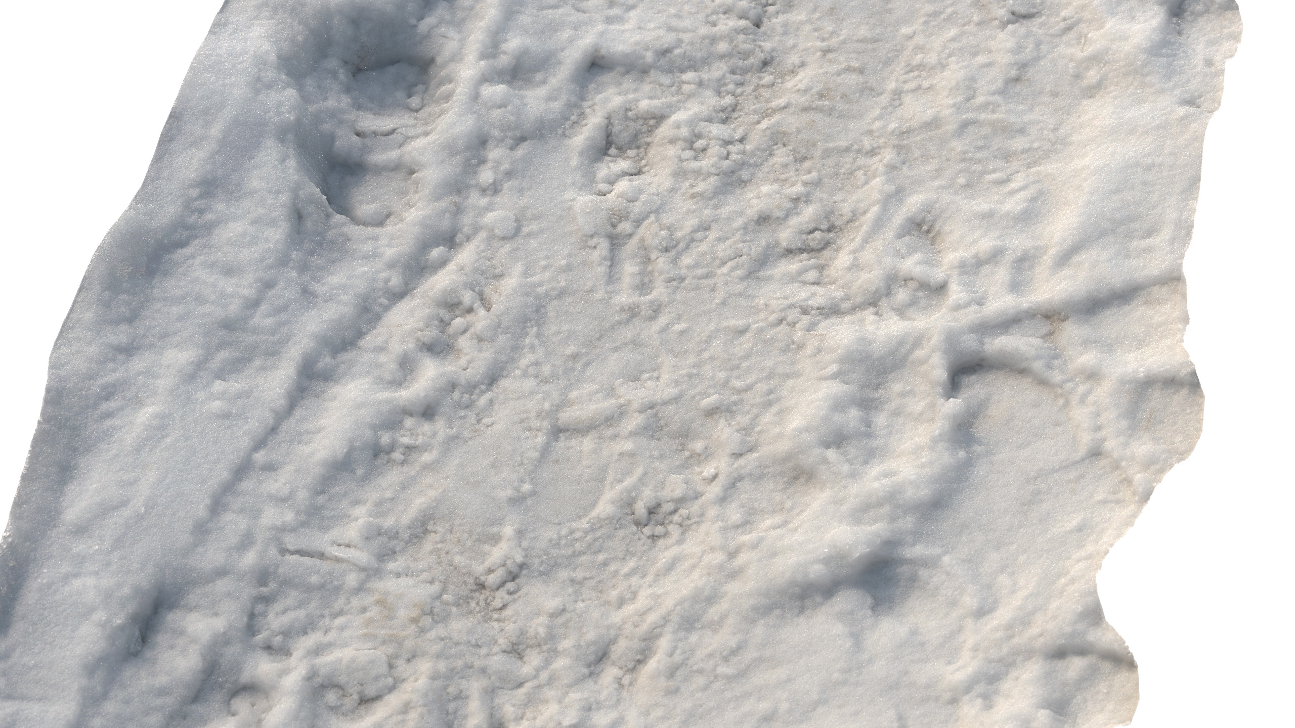Snow 14 footprints PBR Low-poly 3D model_2
