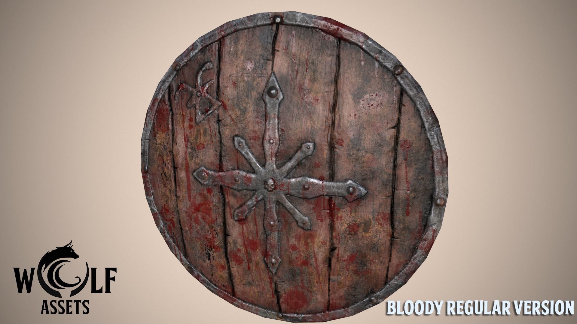 PBR Wooden Shield Pack Low-poly 3D model_8