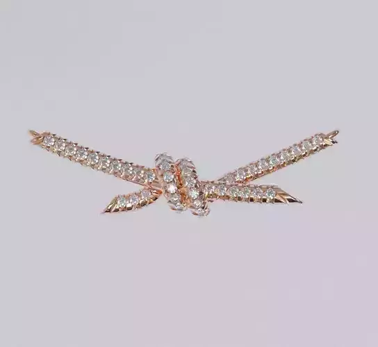 Knot full diamond tiffany necklace