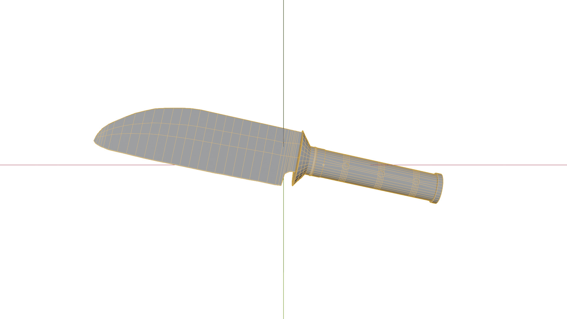 Kitchen knife - low poly Low-poly 3D model_4