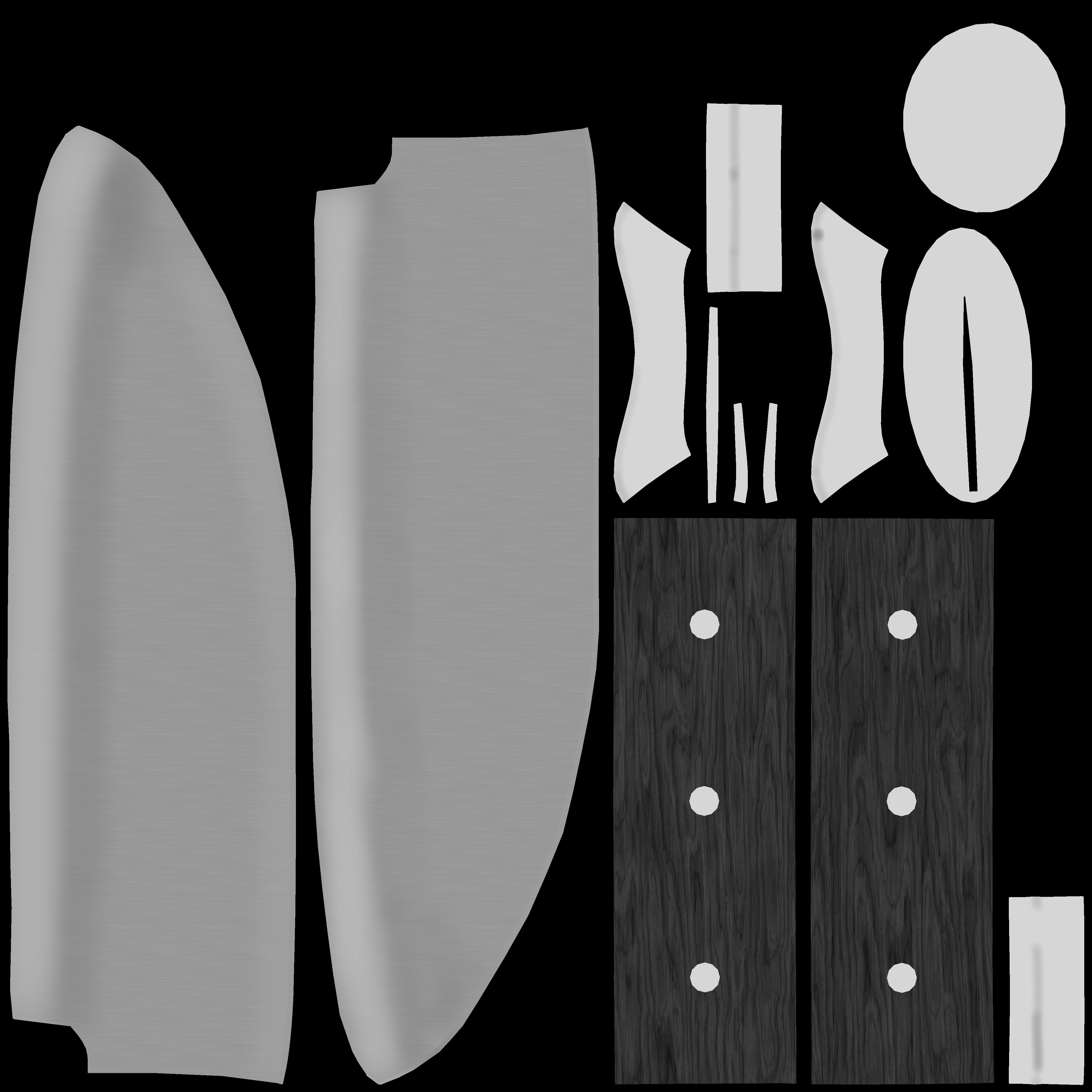 Kitchen knife - low poly Low-poly 3D model_5