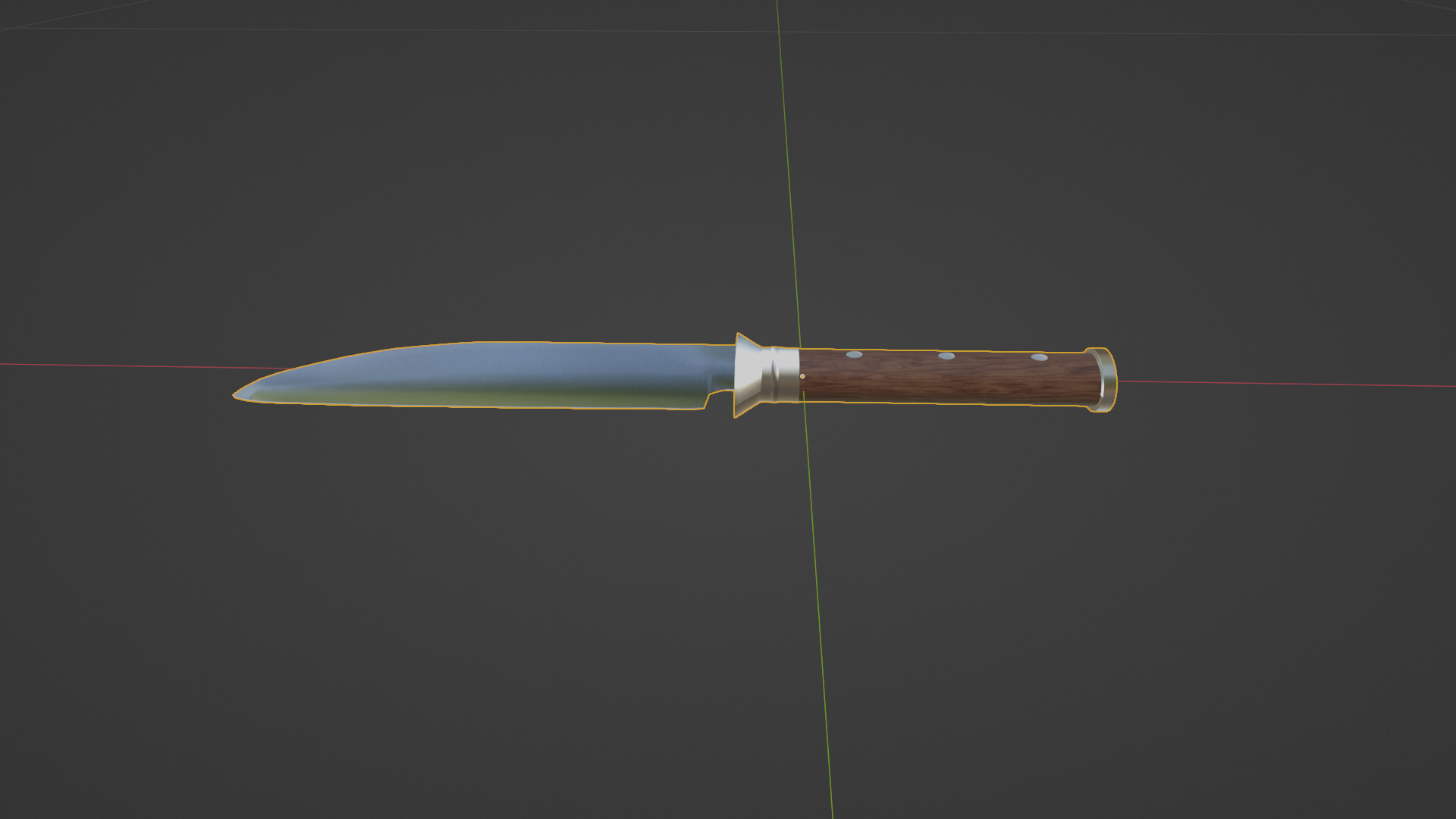 Kitchen knife - low poly Low-poly 3D model_3
