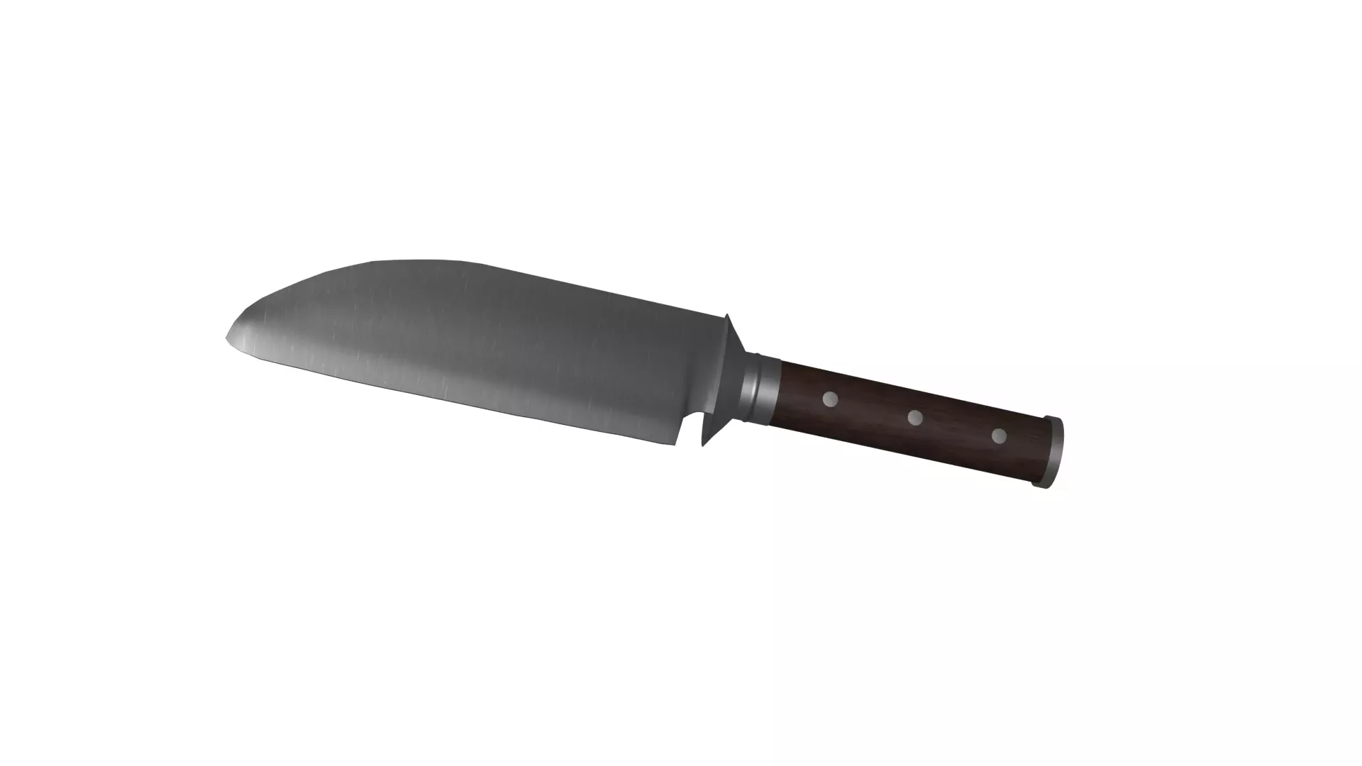Kitchen knife - low poly Low-poly 3D model_0