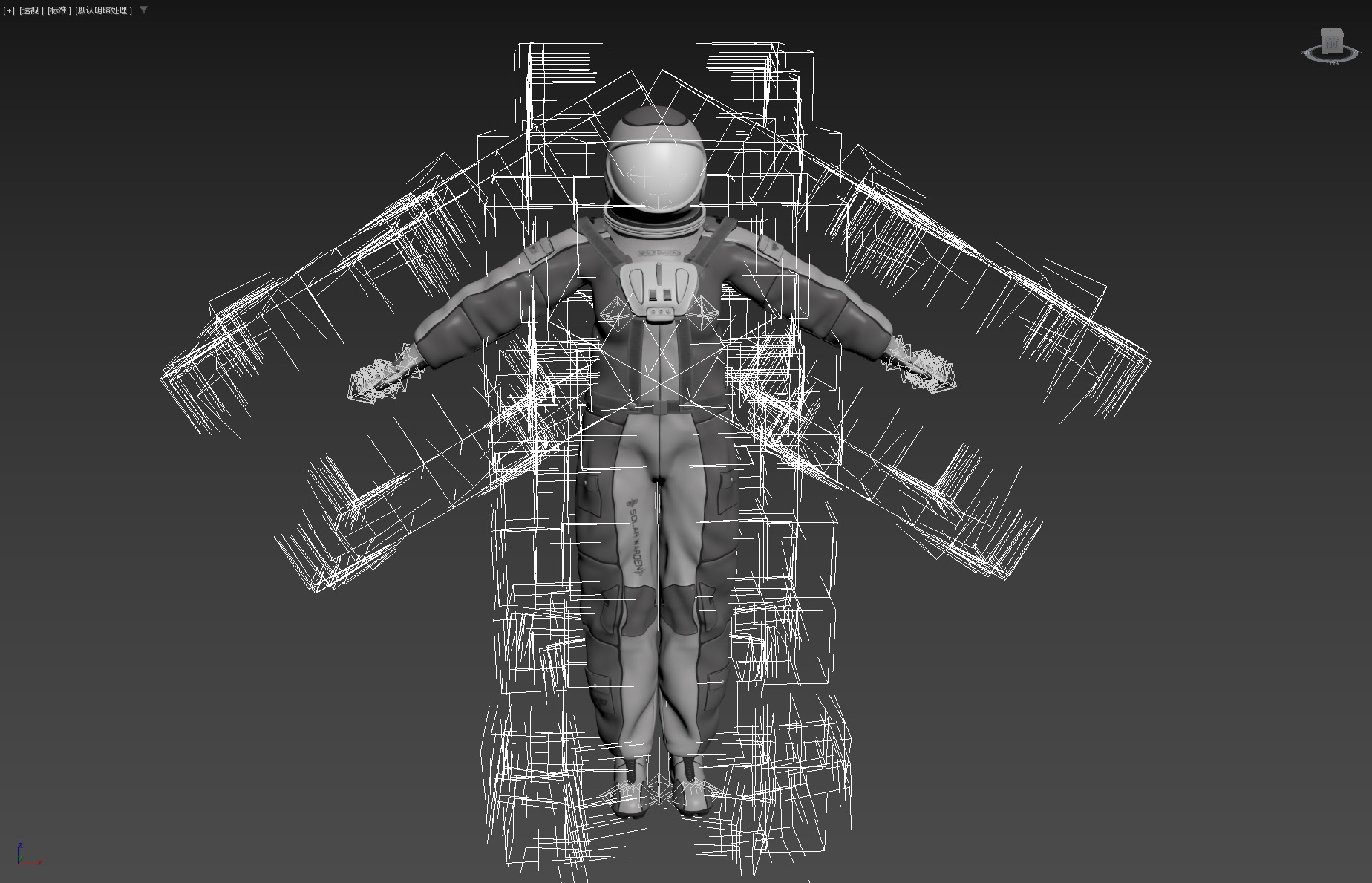 Space suit women 3D model_30