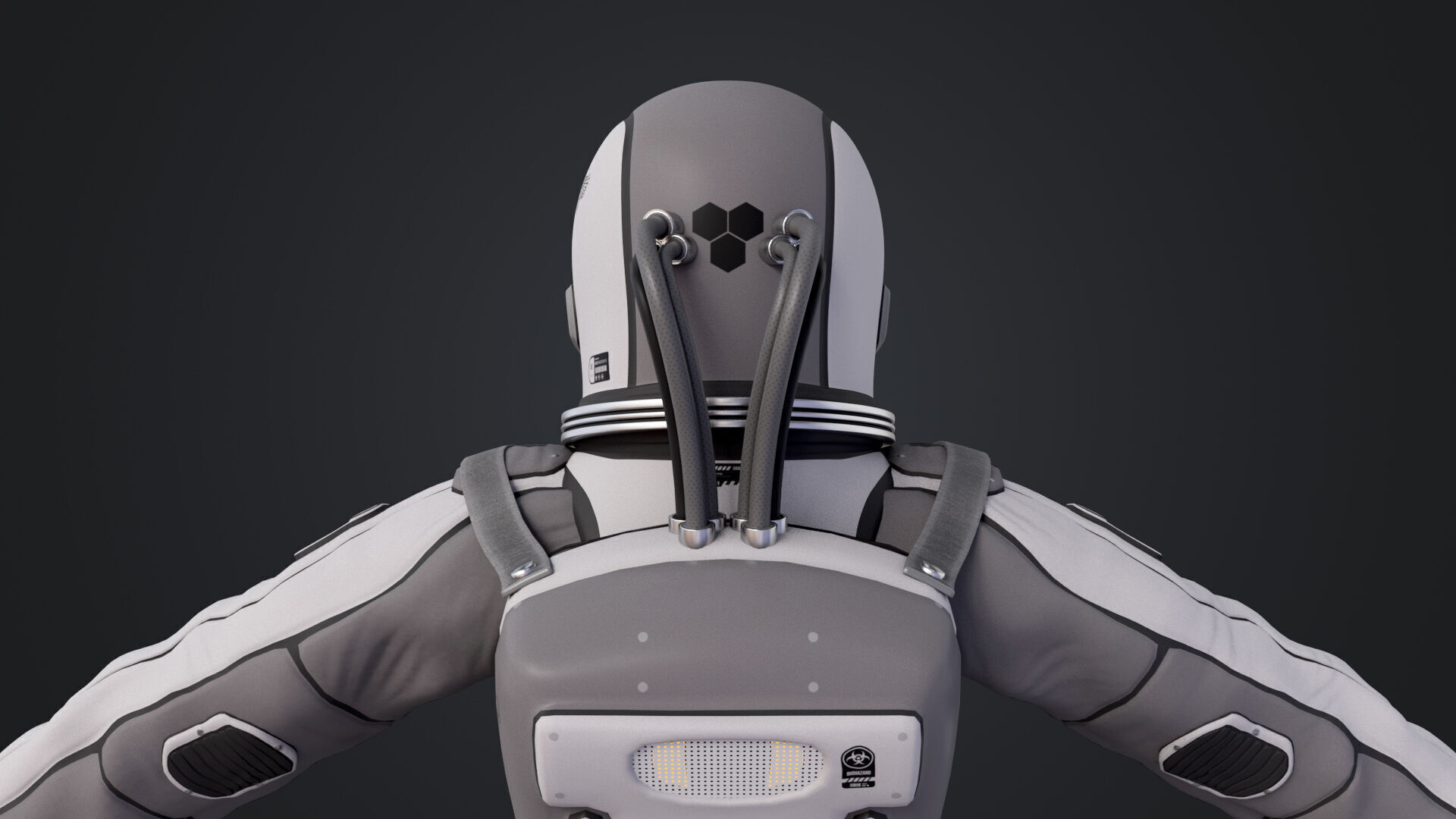 Space suit women 3D model_16