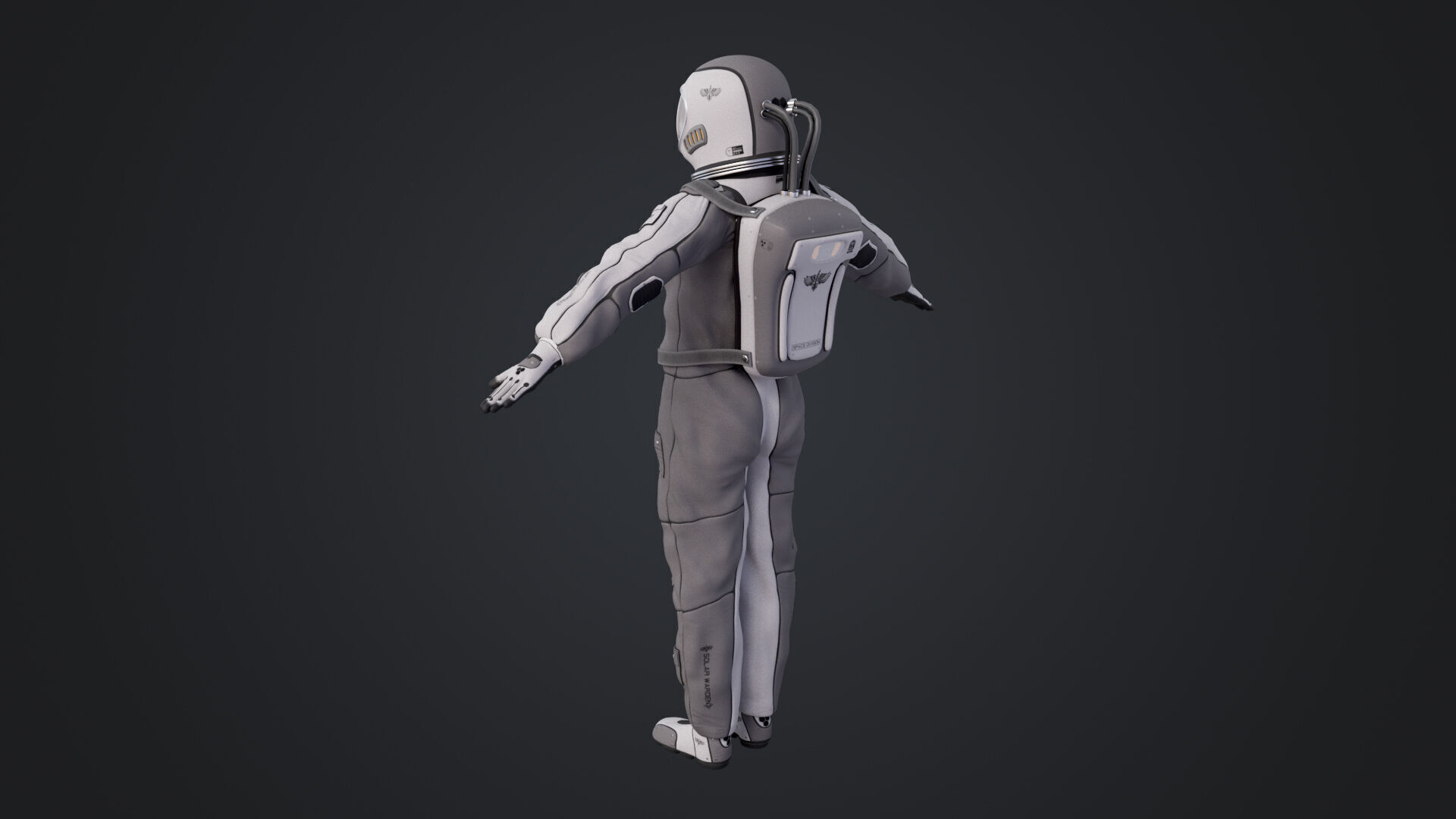 Space suit women 3D model_10