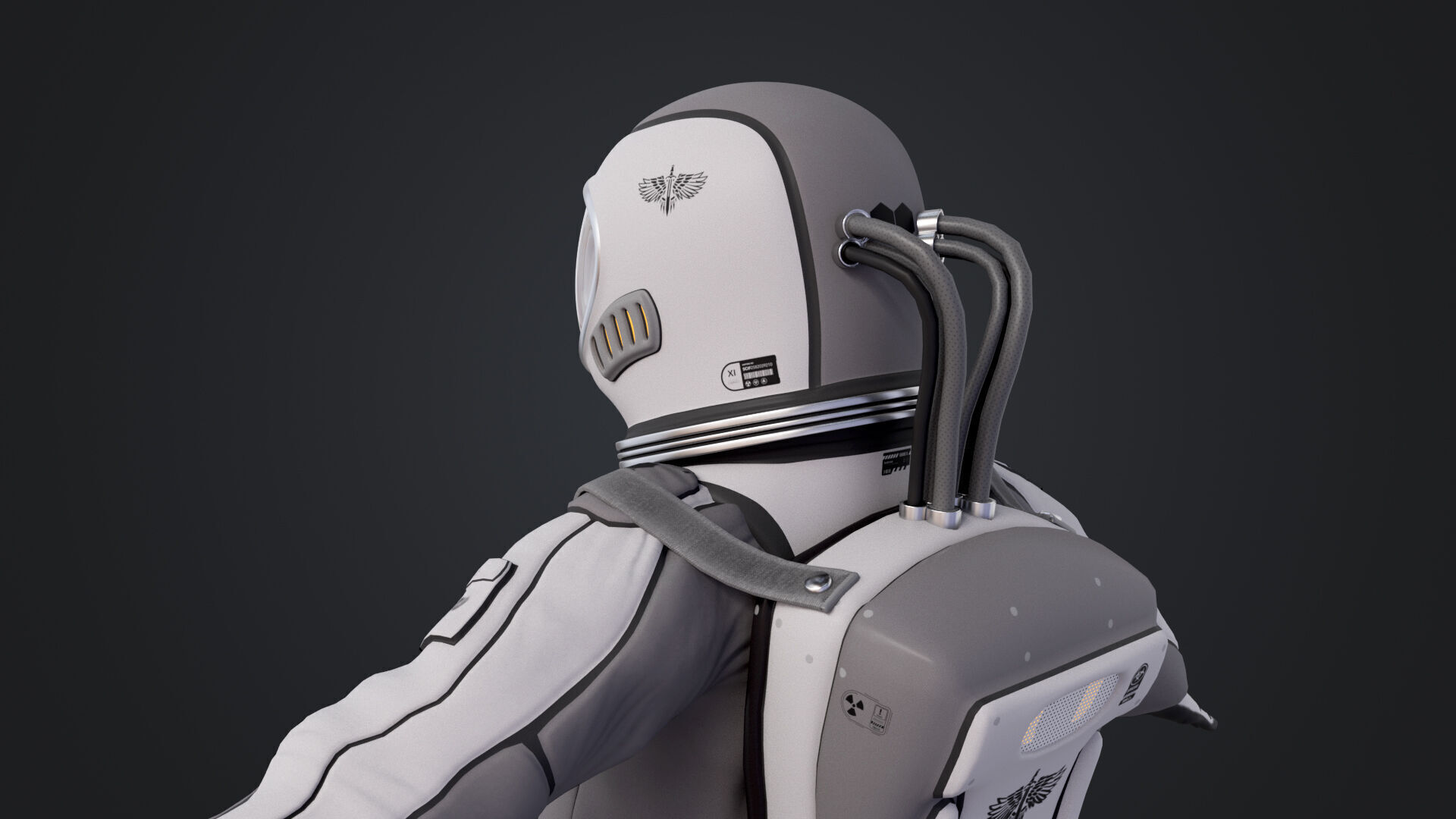 Space suit women 3D model_15