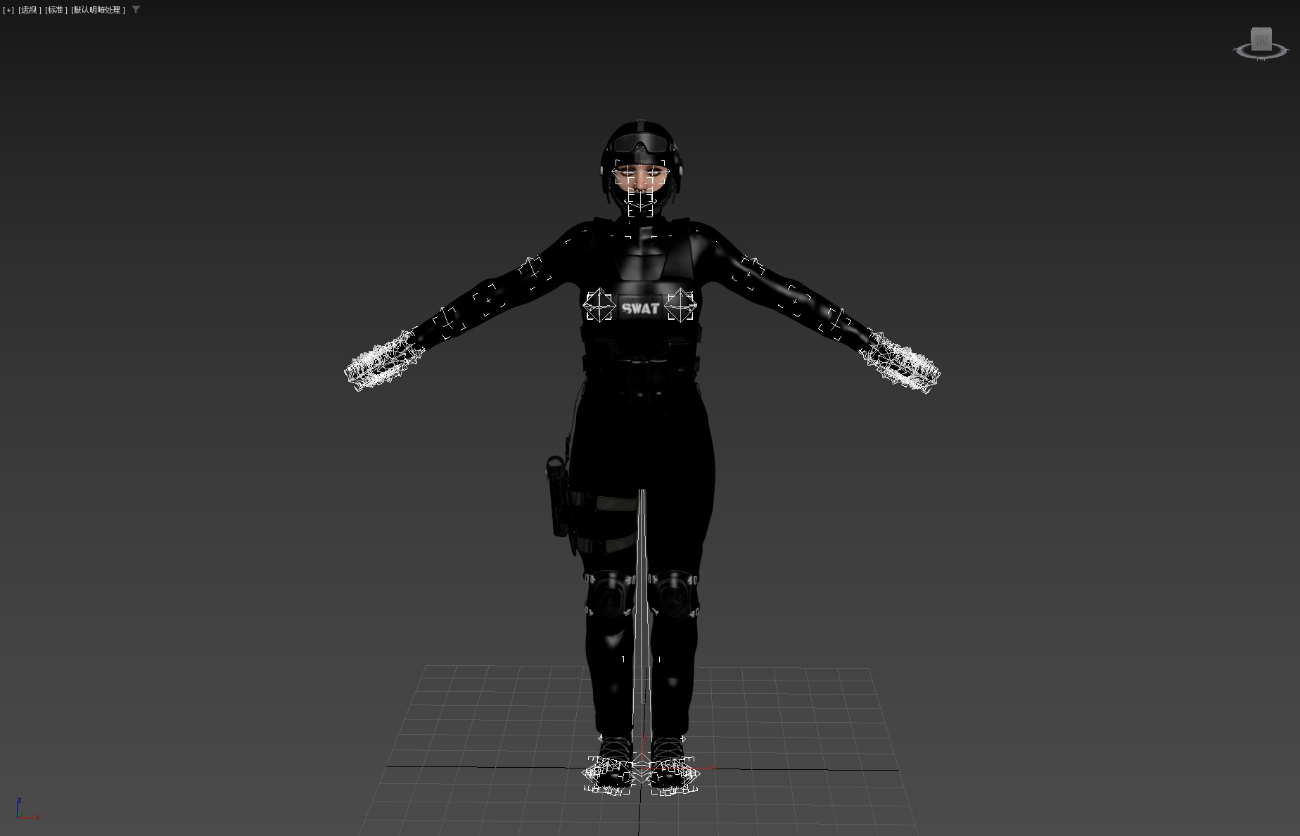 Female SWAT Officer 3D model_32