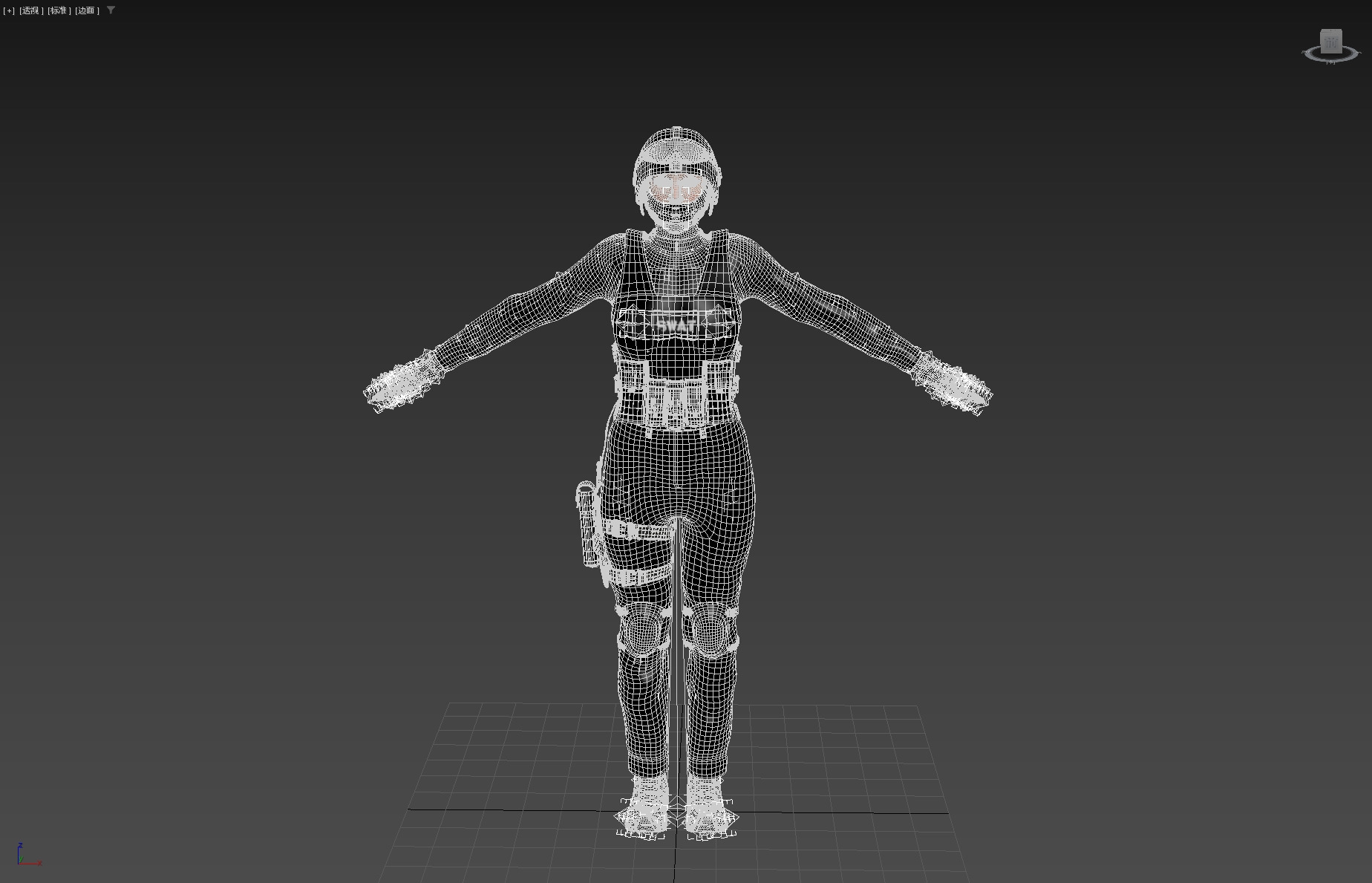 Female SWAT Officer 3D model_33