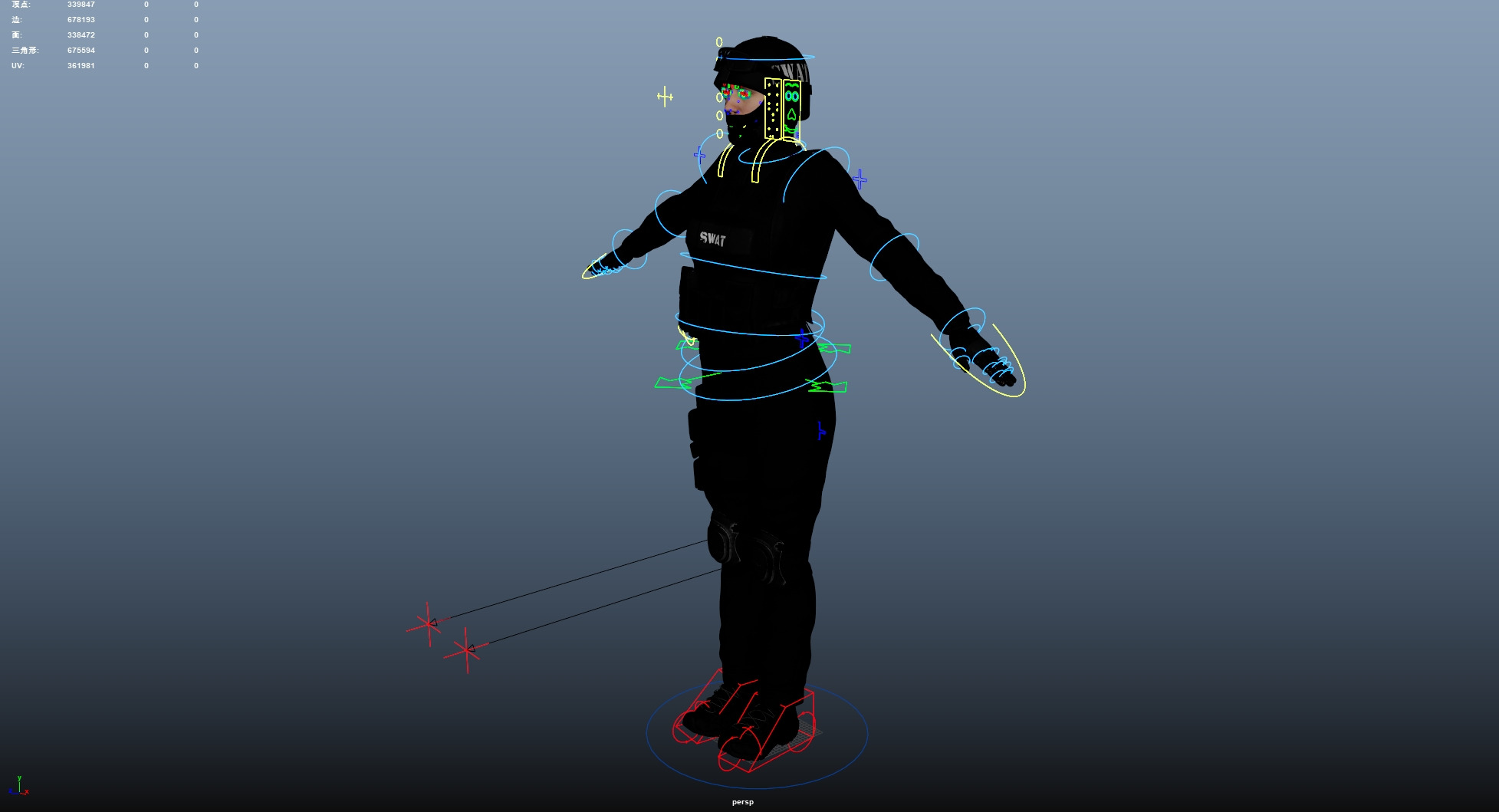 Female SWAT Officer 3D model_28