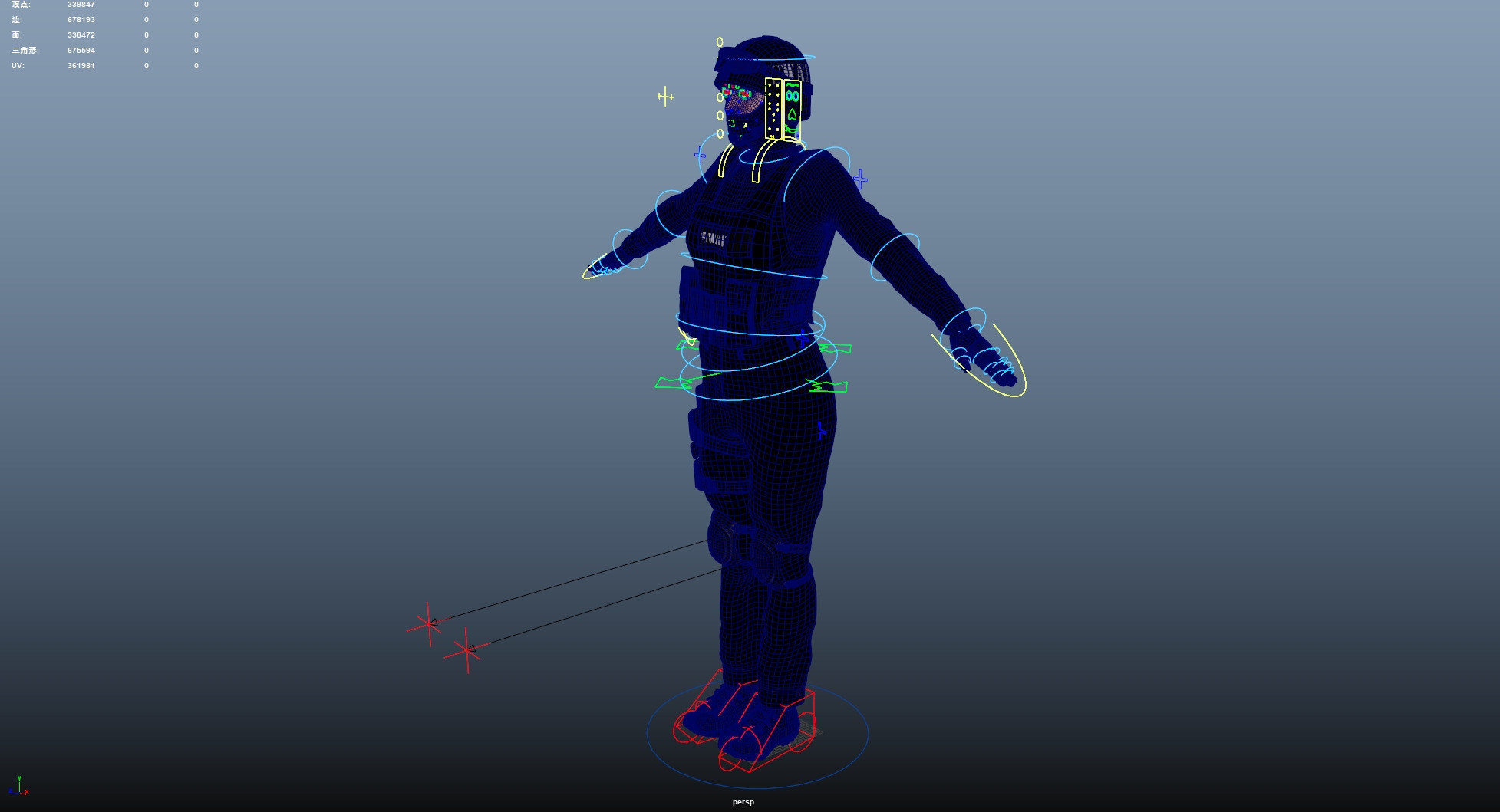 Female SWAT Officer 3D model_29