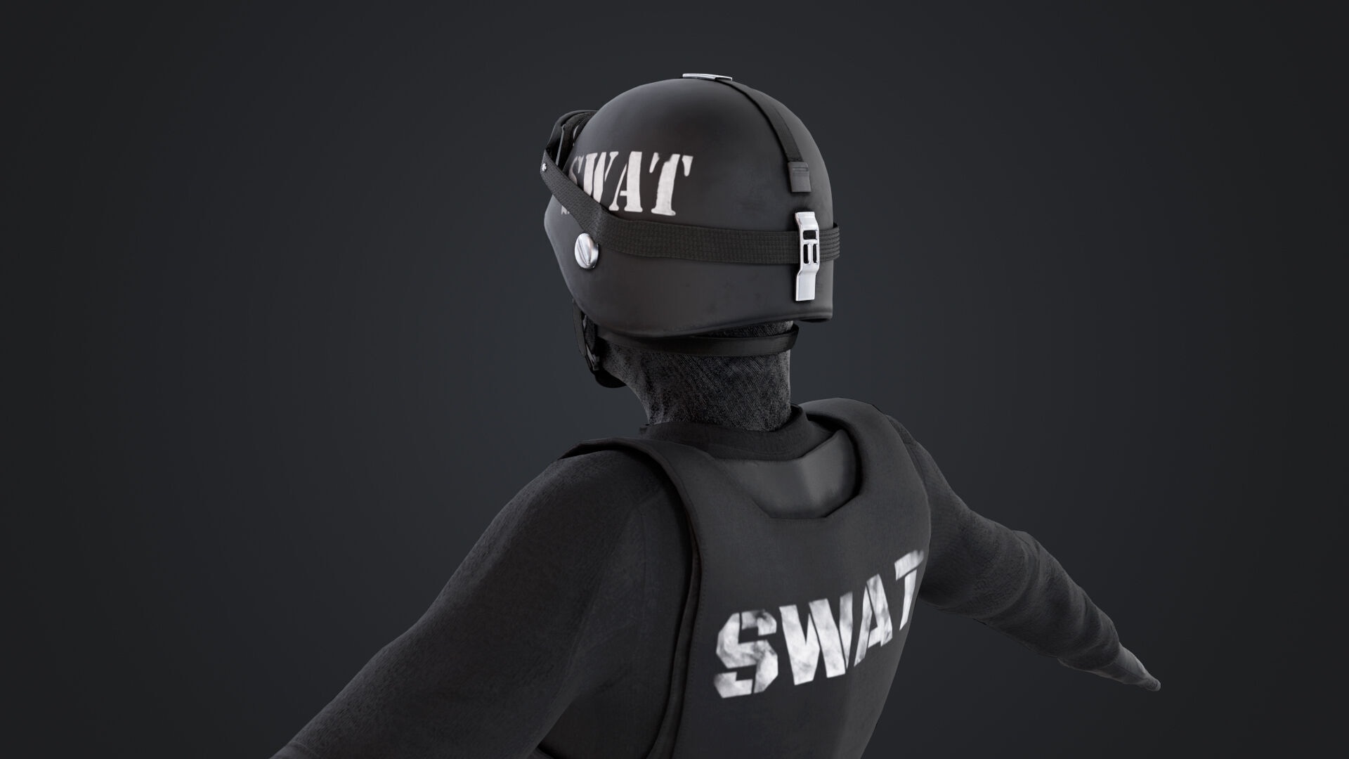 Female SWAT Officer 3D model_13
