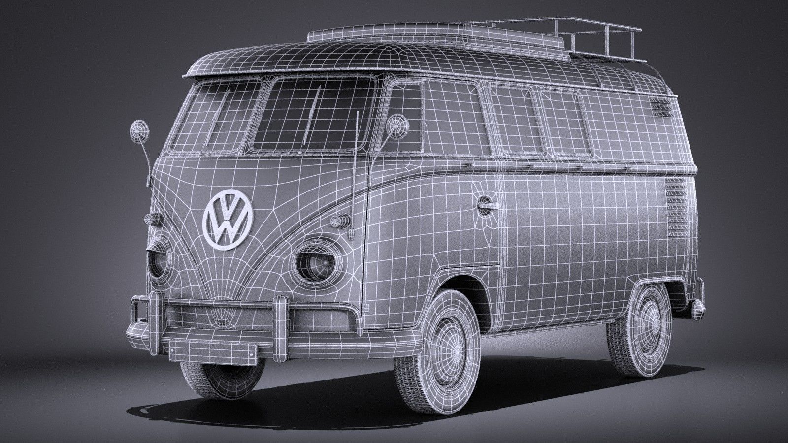Volkswagen Transporter T1 Camper Van 1950 3D model_14