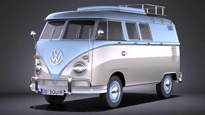 Volkswagen Transporter T1 Camper Van 1950 3D model