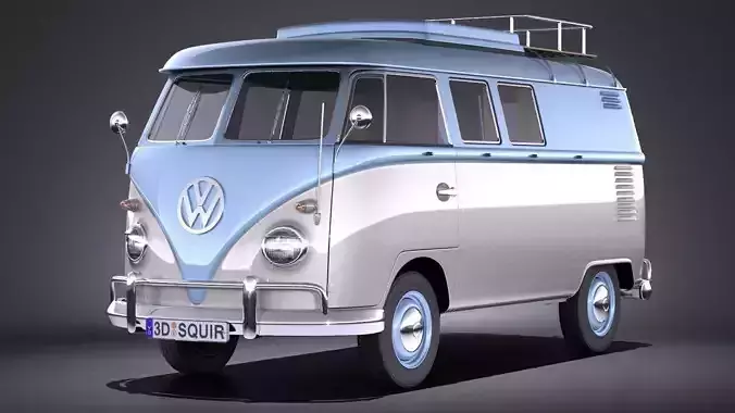 Volkswagen Transporter T1 Camper Van 1950 3D model