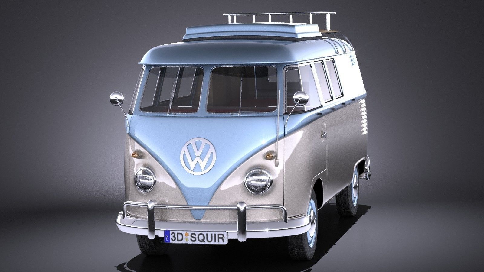 Volkswagen Transporter T1 Camper Van 1950 3D model_1