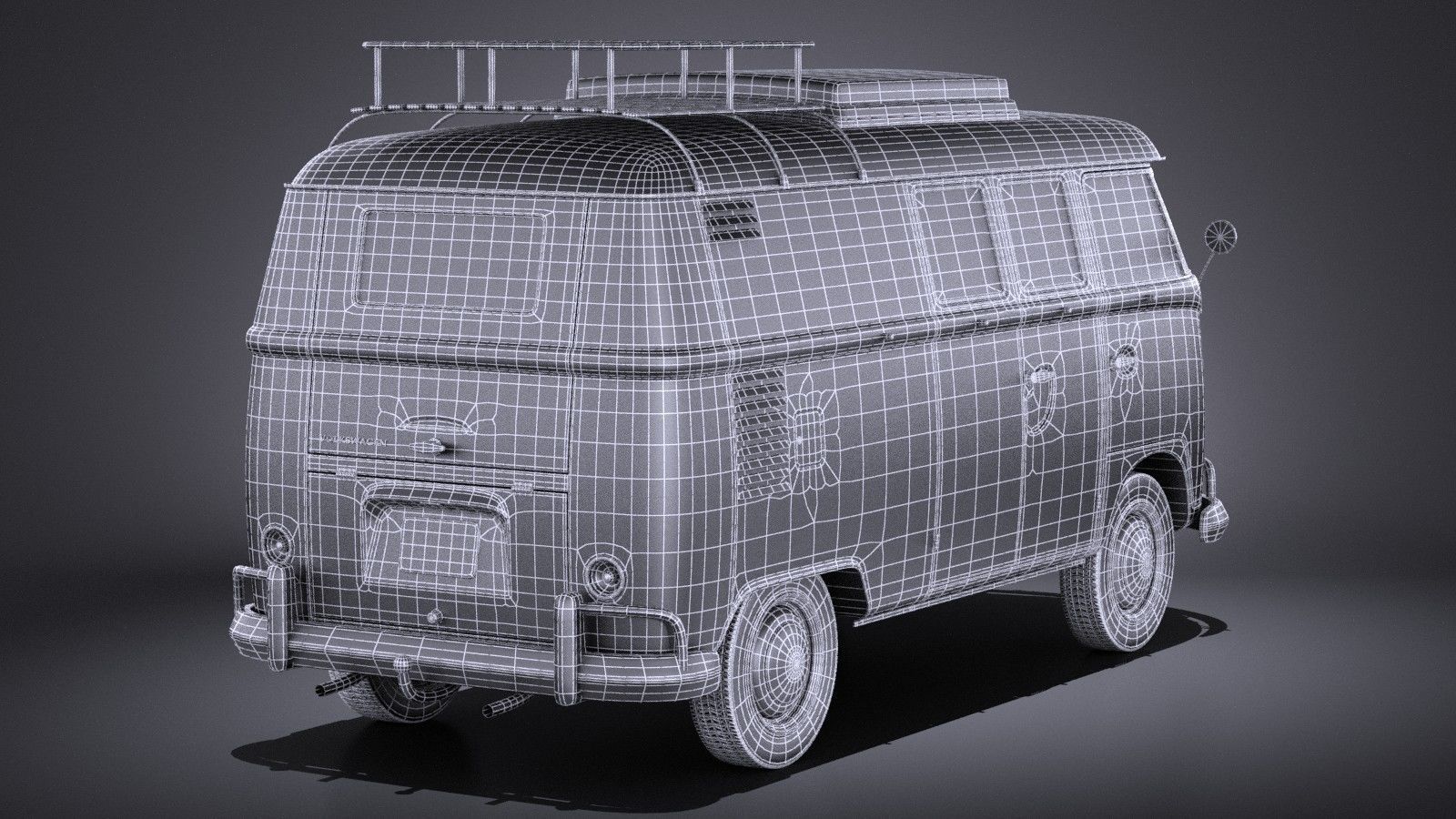 Volkswagen Transporter T1 Camper Van 1950 3D model_15