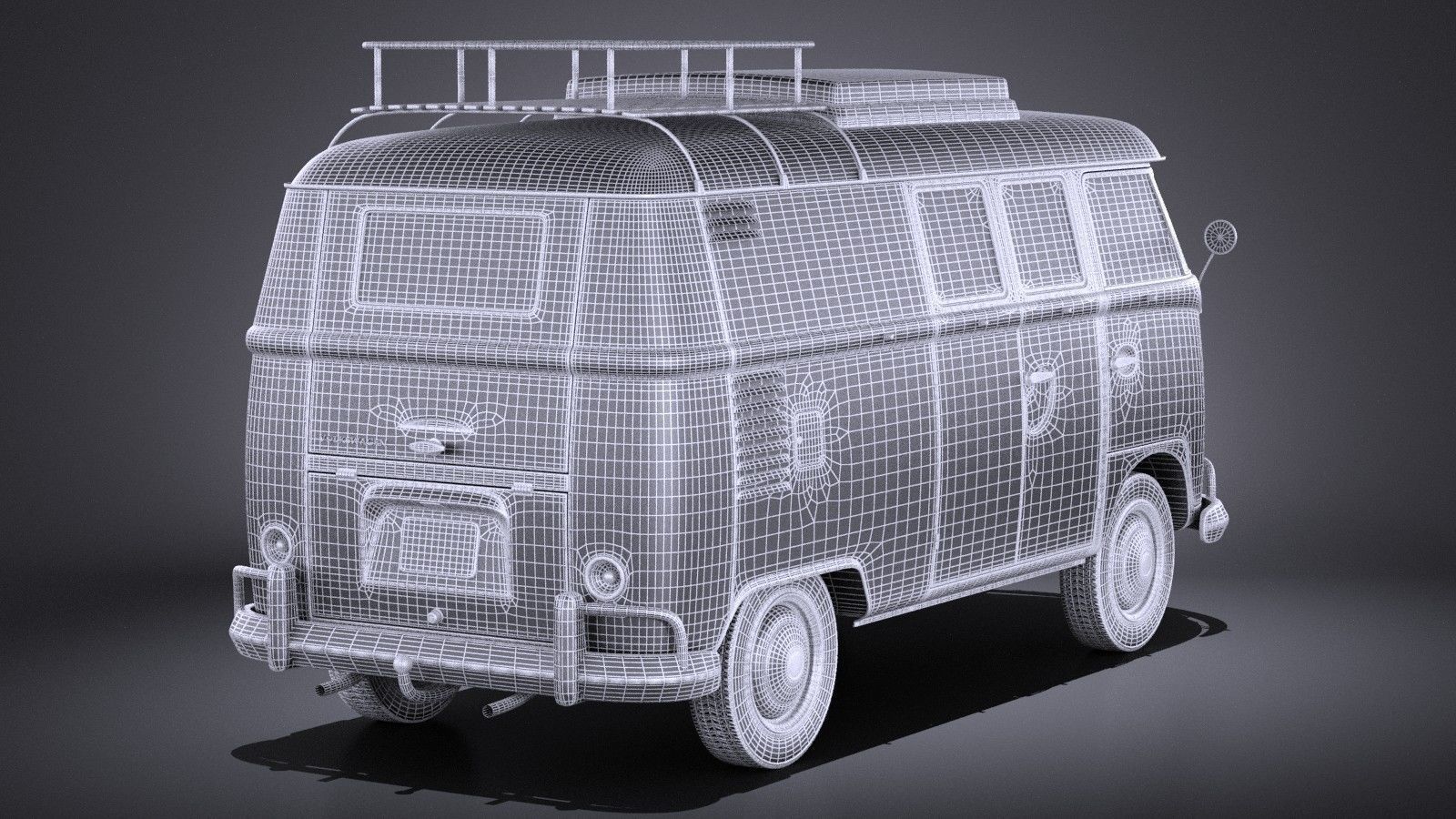 Volkswagen Transporter T1 Camper Van 1950 3D model_13