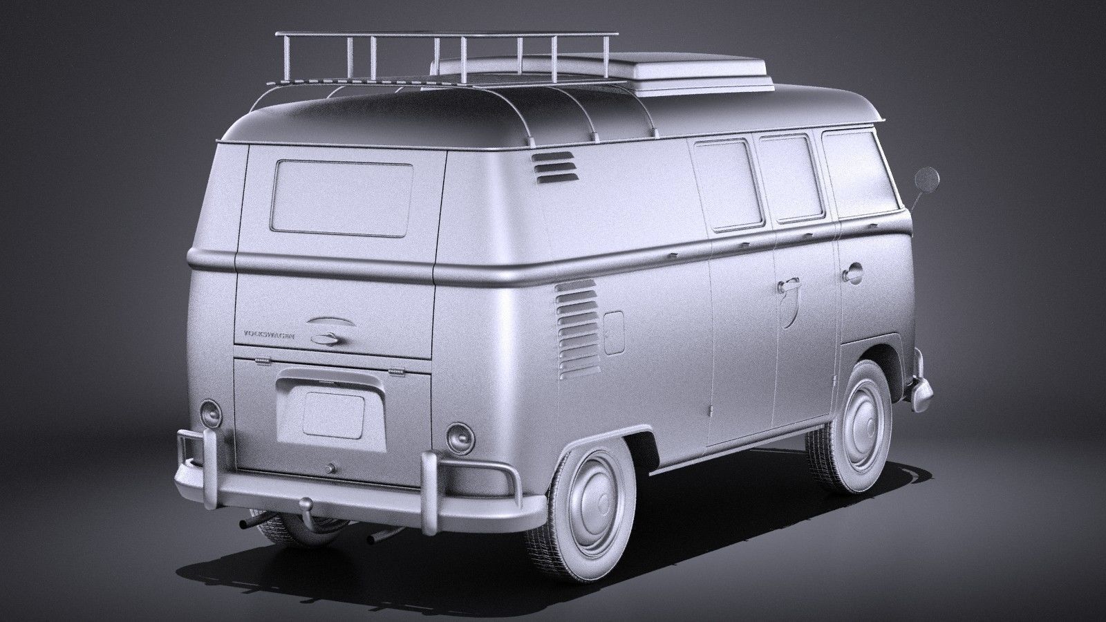 Volkswagen Transporter T1 Camper Van 1950 3D model_11