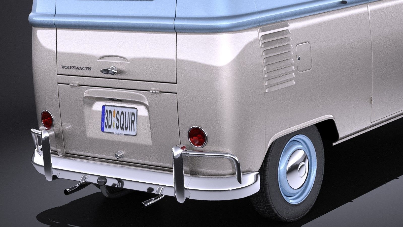 Volkswagen Transporter T1 Camper Van 1950 3D model_3