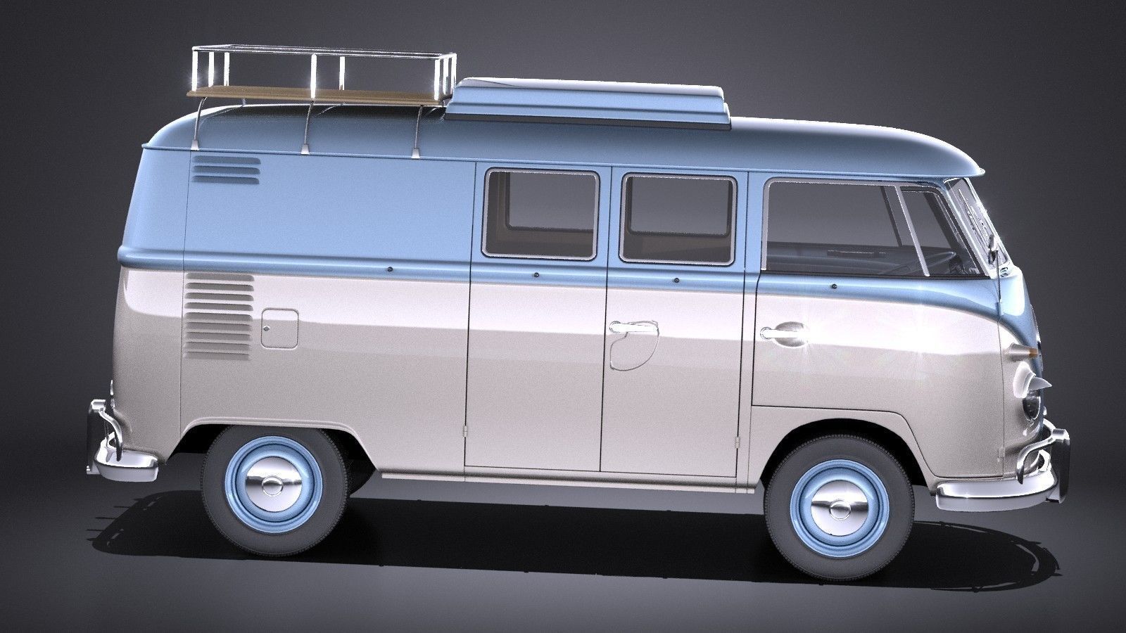 Volkswagen Transporter T1 Camper Van 1950 3D model_6