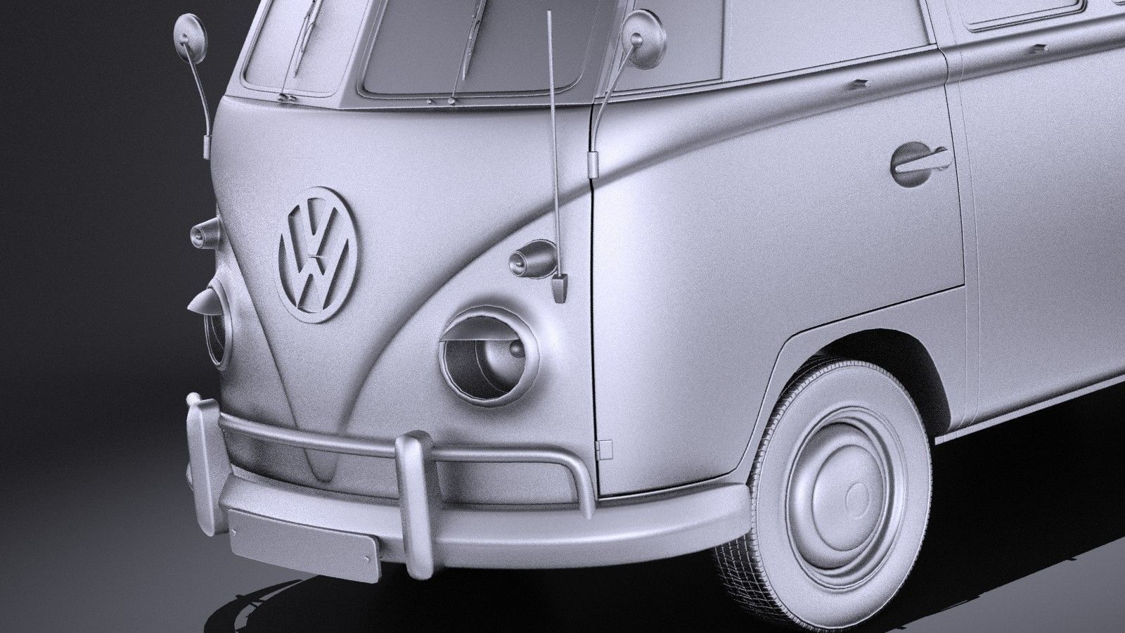Volkswagen Transporter T1 Camper Van 1950 3D model_9